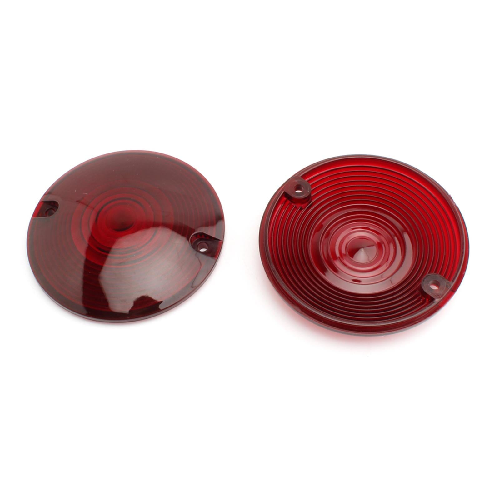 Motorcycle Turn Signal Light Lens Cover for Harley Touring 1986-2014 Red