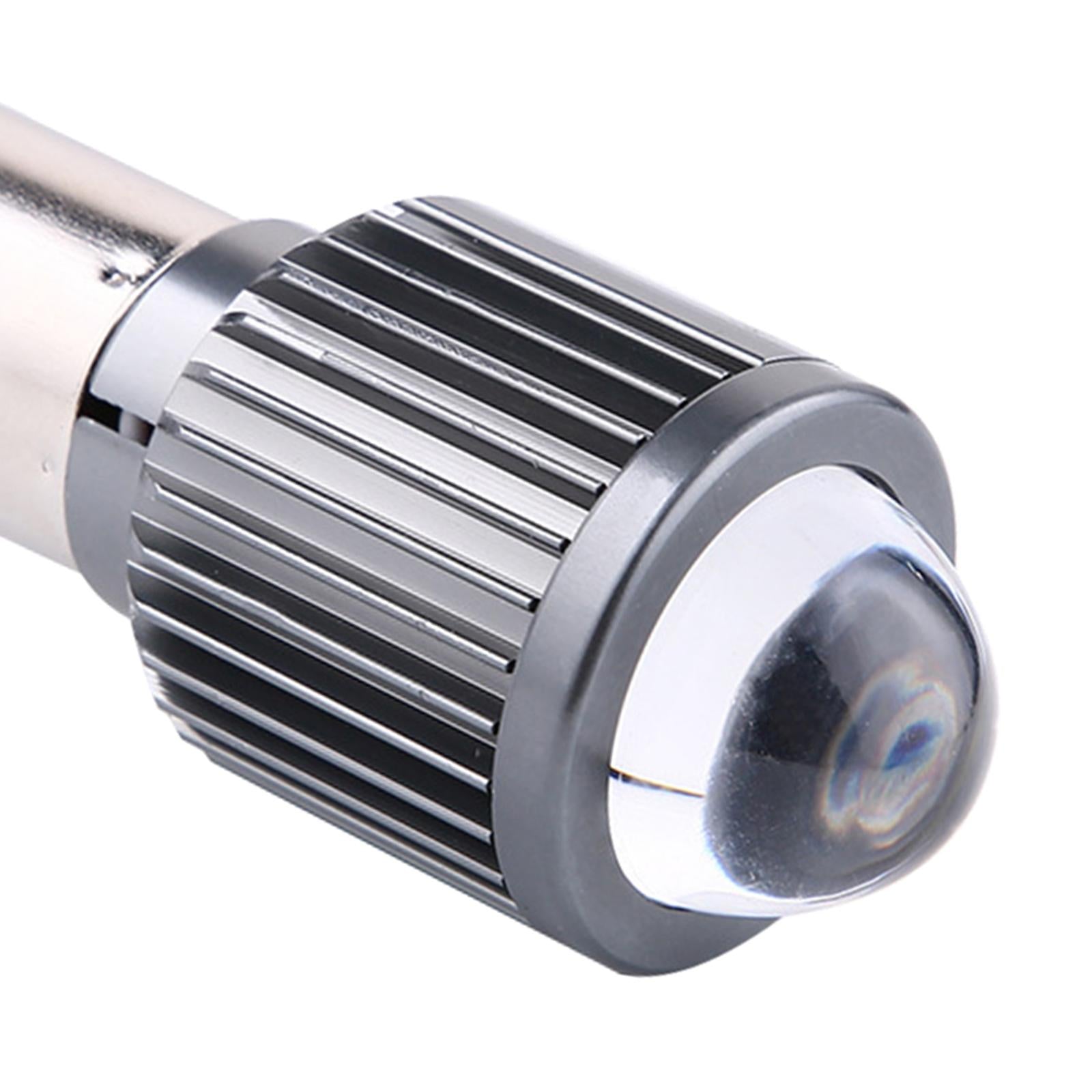 4xLED Headlight Bulbs with Lens Waterproof DC 12-80V 1080LM BA20D White