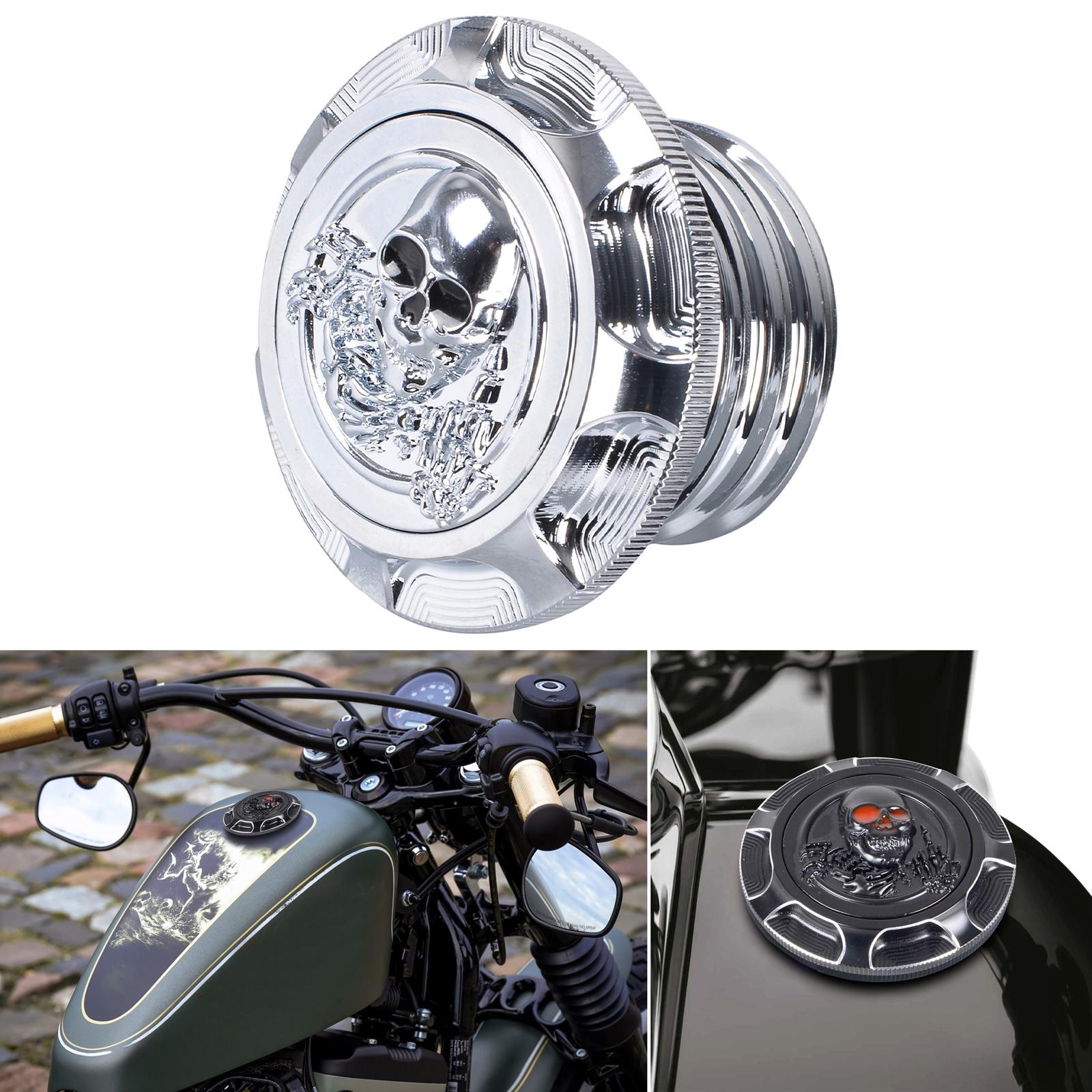 Fuel Gas Tank Oil Cover Fit for Harley 1992-Newer XL  silver