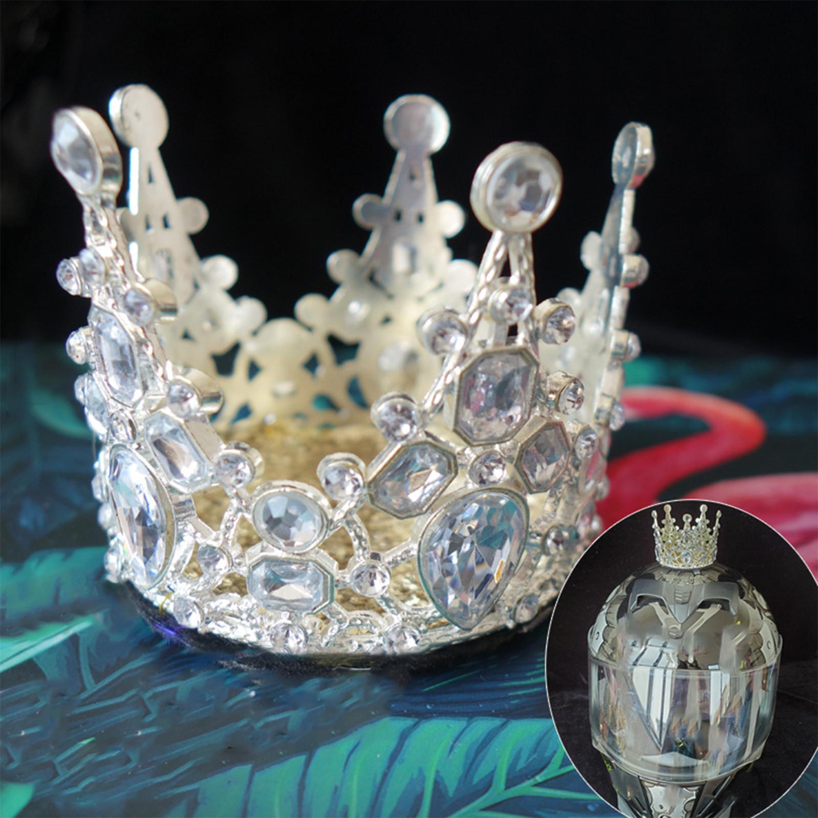 Helmet Crown Accessory Cute Fit for Bike Motocross White Rhinestones