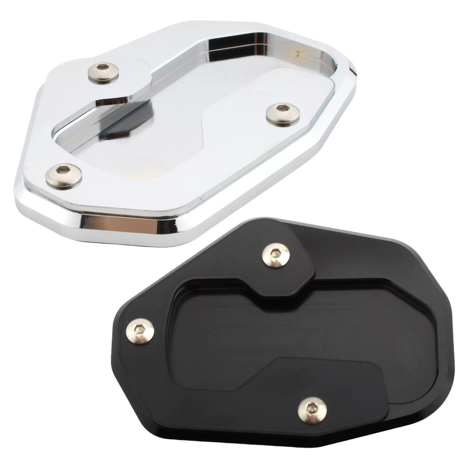 Motorcycle Side Stand Enlarger Plate Kickstand Pad Premium for Harley Black