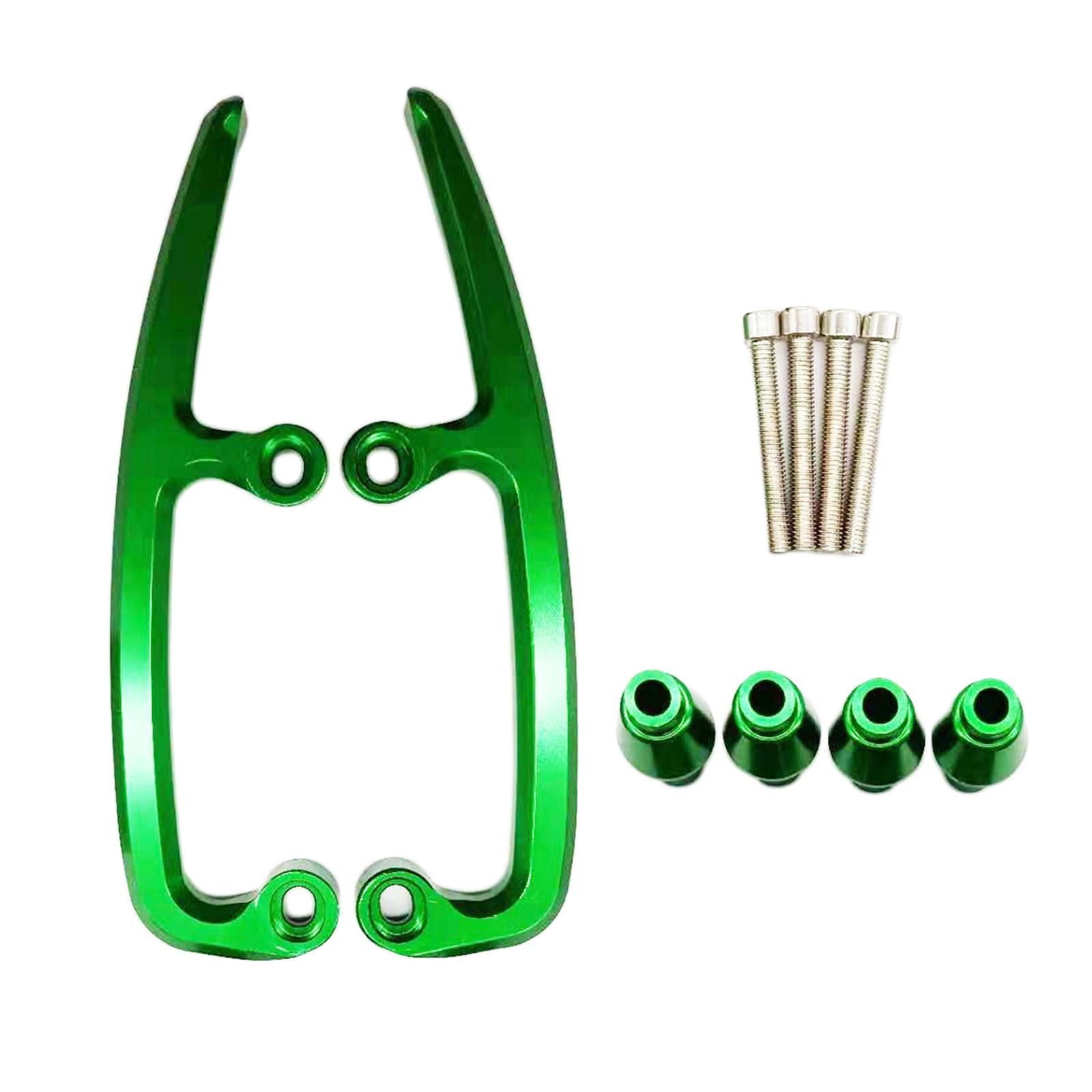 2 Pieces Motorbike Rear Seat Passenger Armrest Handle for Kawasaki Green