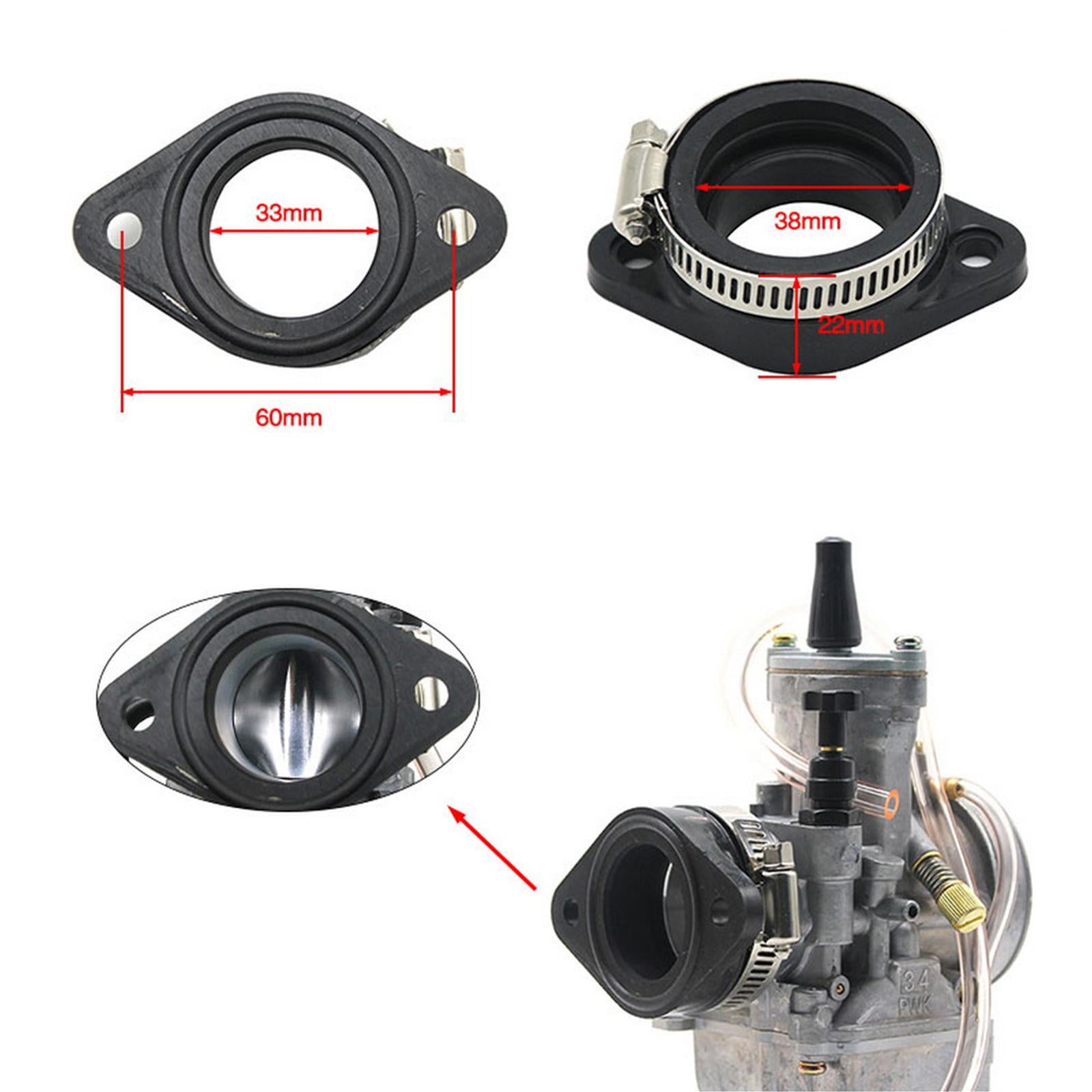 3xCarburetor Intake Adapter Boot Joint Rubber for 32mm 34mm Carburetor