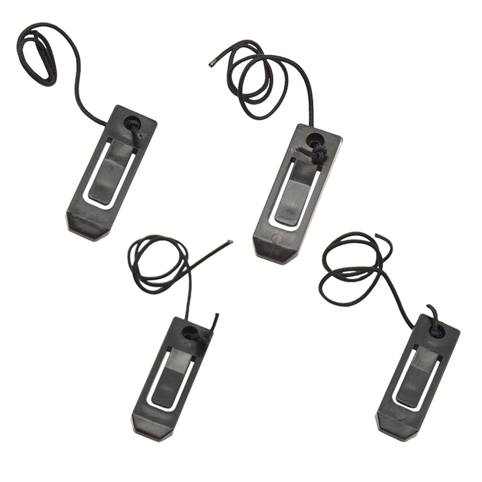 3x4Pcs Surfing Watershed Fish Fin Clip Buckle Parts for Water Ski Board