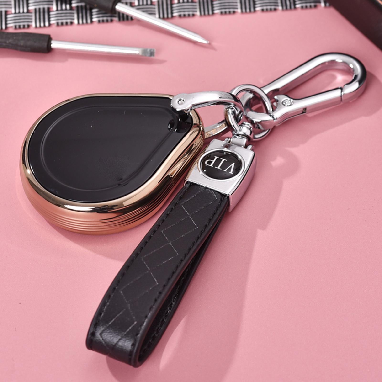 Key Cover TPU PU Key Fob Cover Gifts for Harley Indian x48 Black