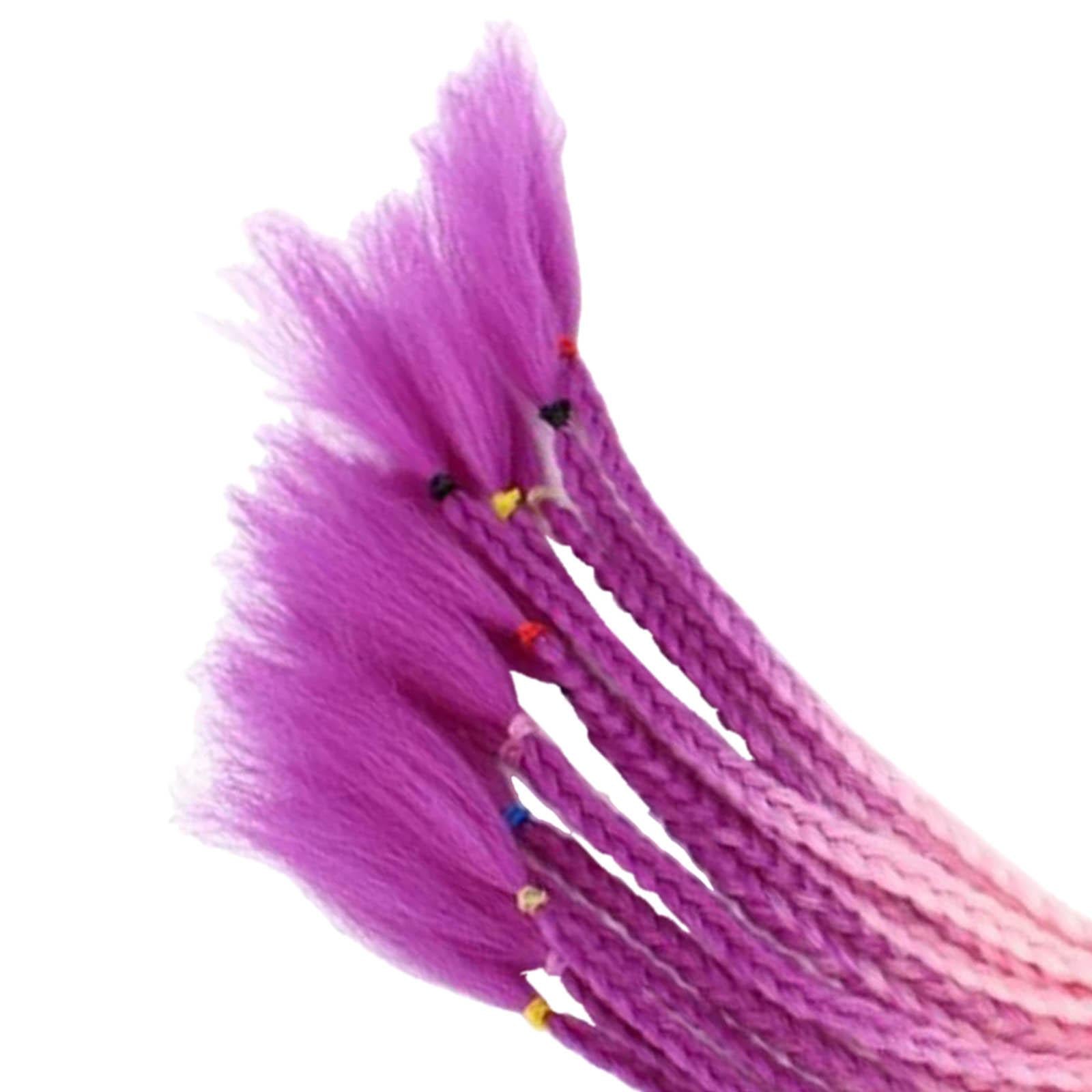 Helmet Braids Ponytail Ponytail Braid Decoration  Black Red Purple