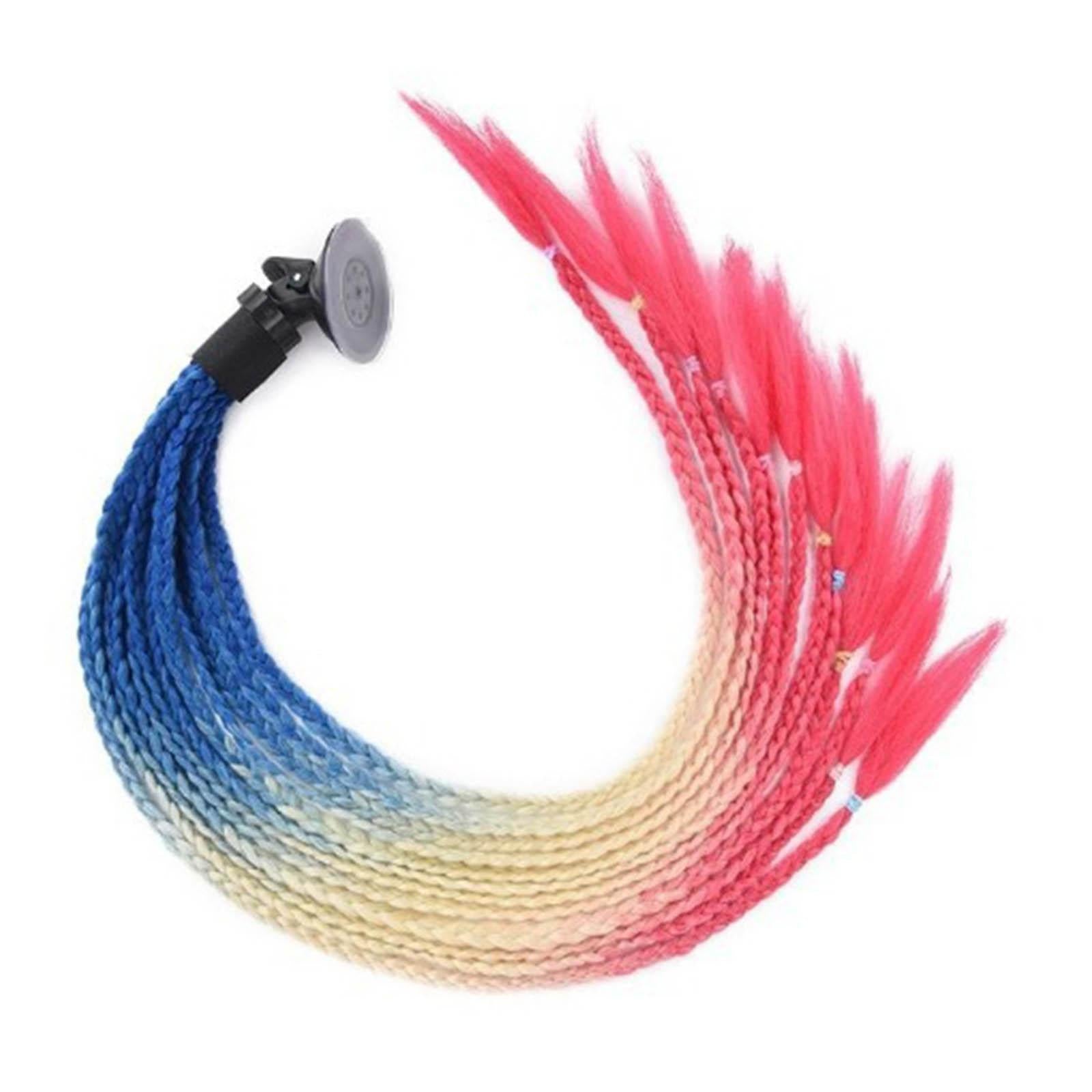 Helmet Braids Ponytail Ponytail Braid Decoration  Blue Beige Rose Red