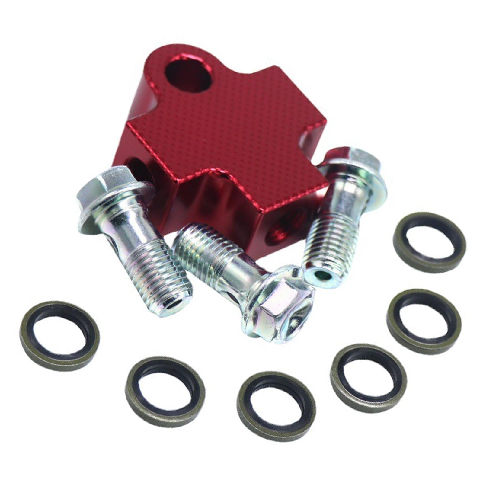Brake Oil Hose Hydraulic Pipe 3 Way Connector Adapter Fits for ATV Motorbike