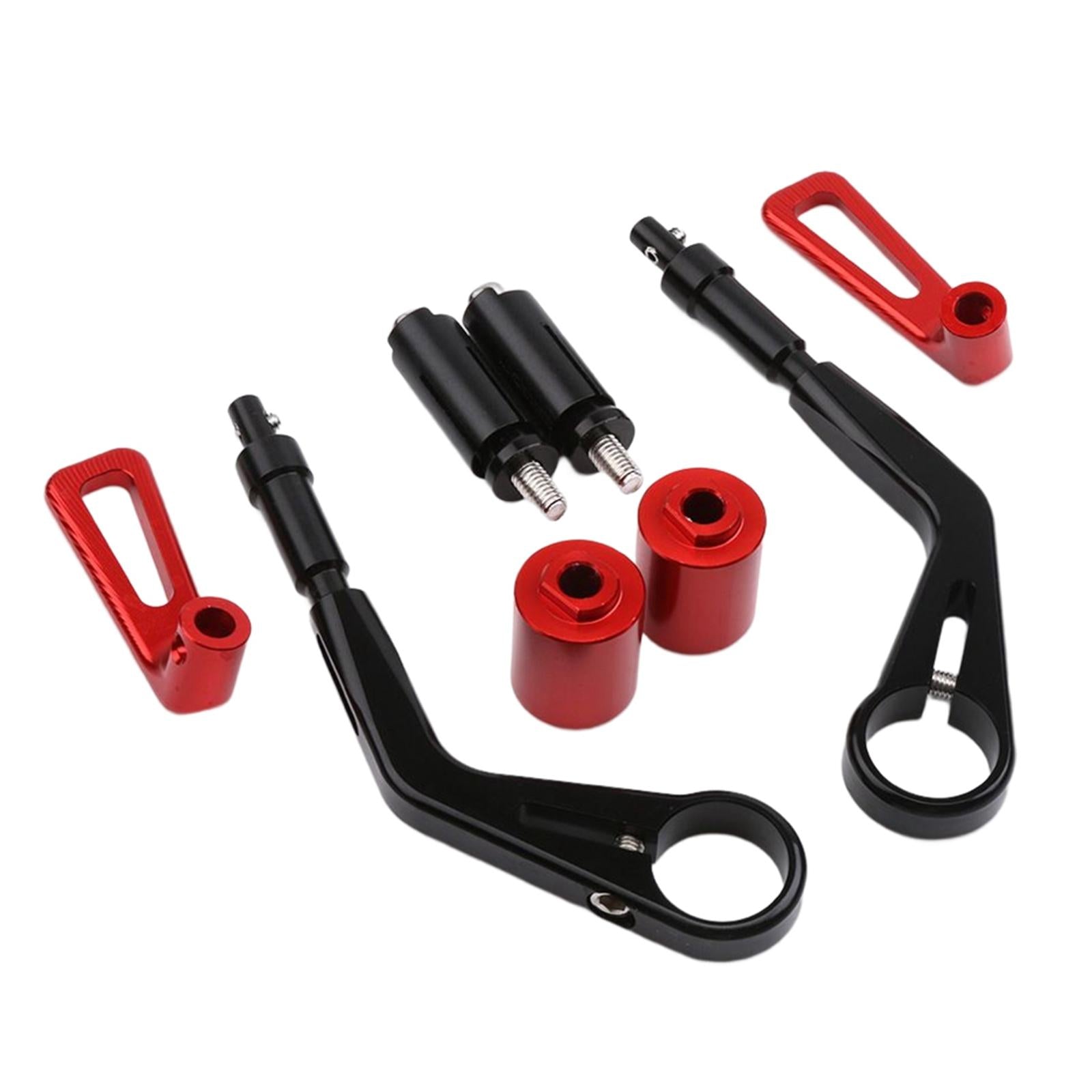 2Pcs Motorcycle Brake Clutch Lever Guard 7/8" 22mm Motorbikes Scooters Red