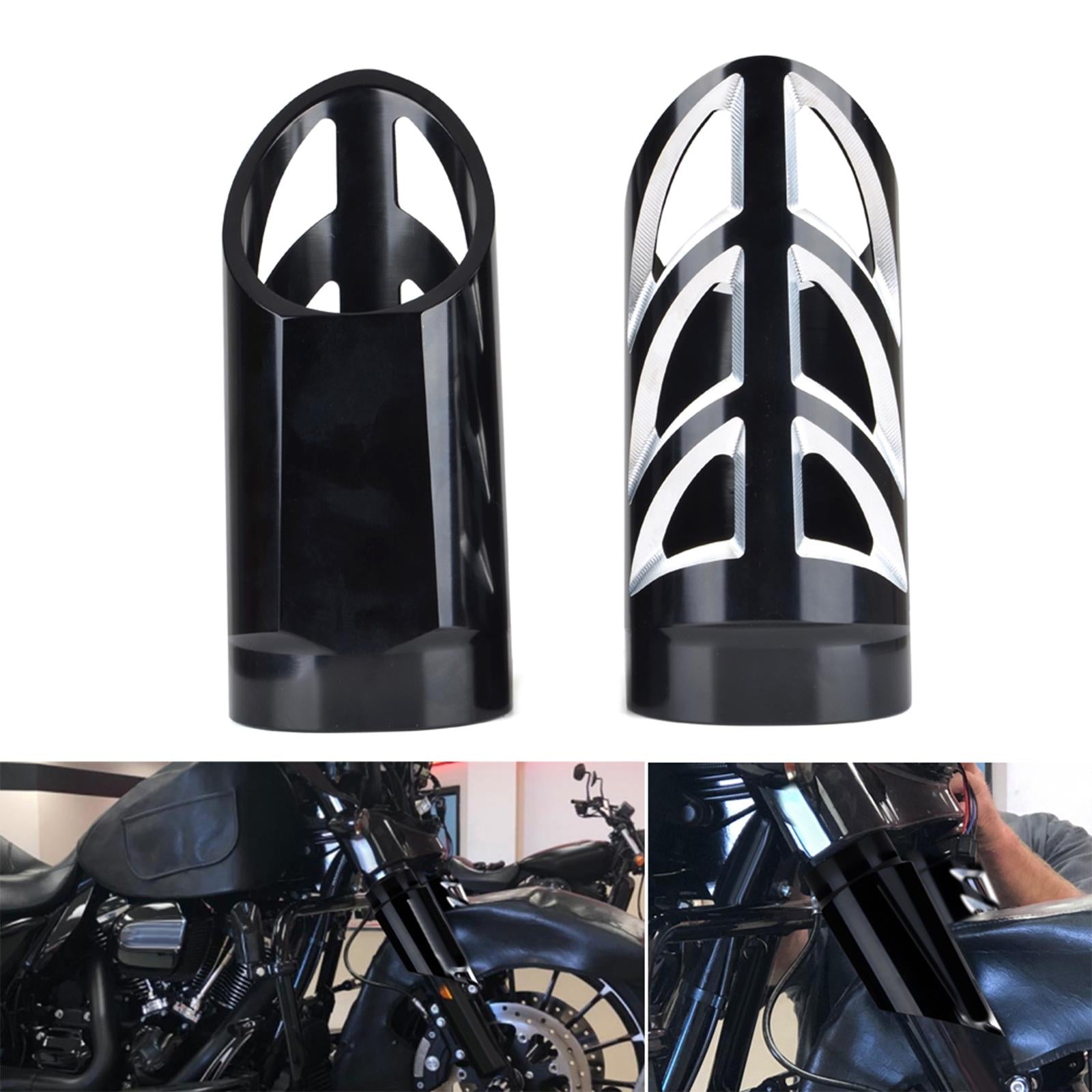 Motorcycle Slider Fork Cover Upper Boot Shock Absorbers for Harley Flhx