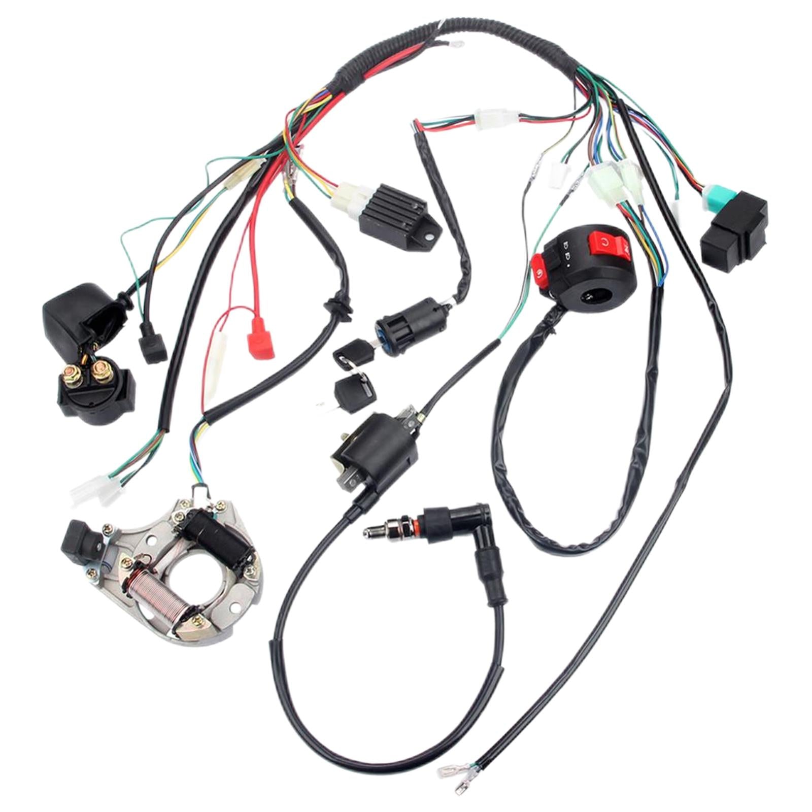 Full Electrics Wiring Harness Electrics Stator Fits for Go Kart 90cc 110cc