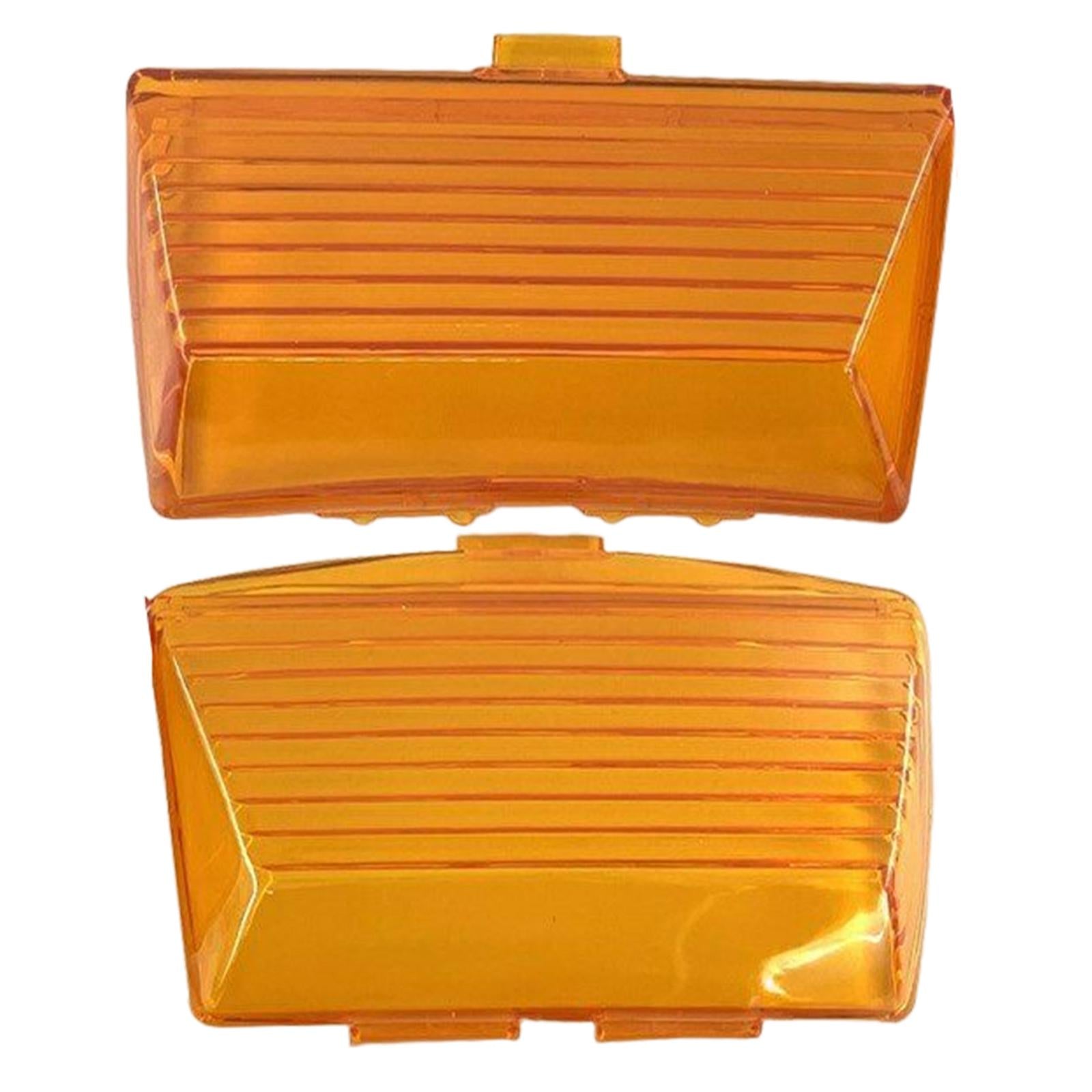 1 Pair Light Lens Cover Fender Tips Mud Guard for Harley Electra Glide Yellow