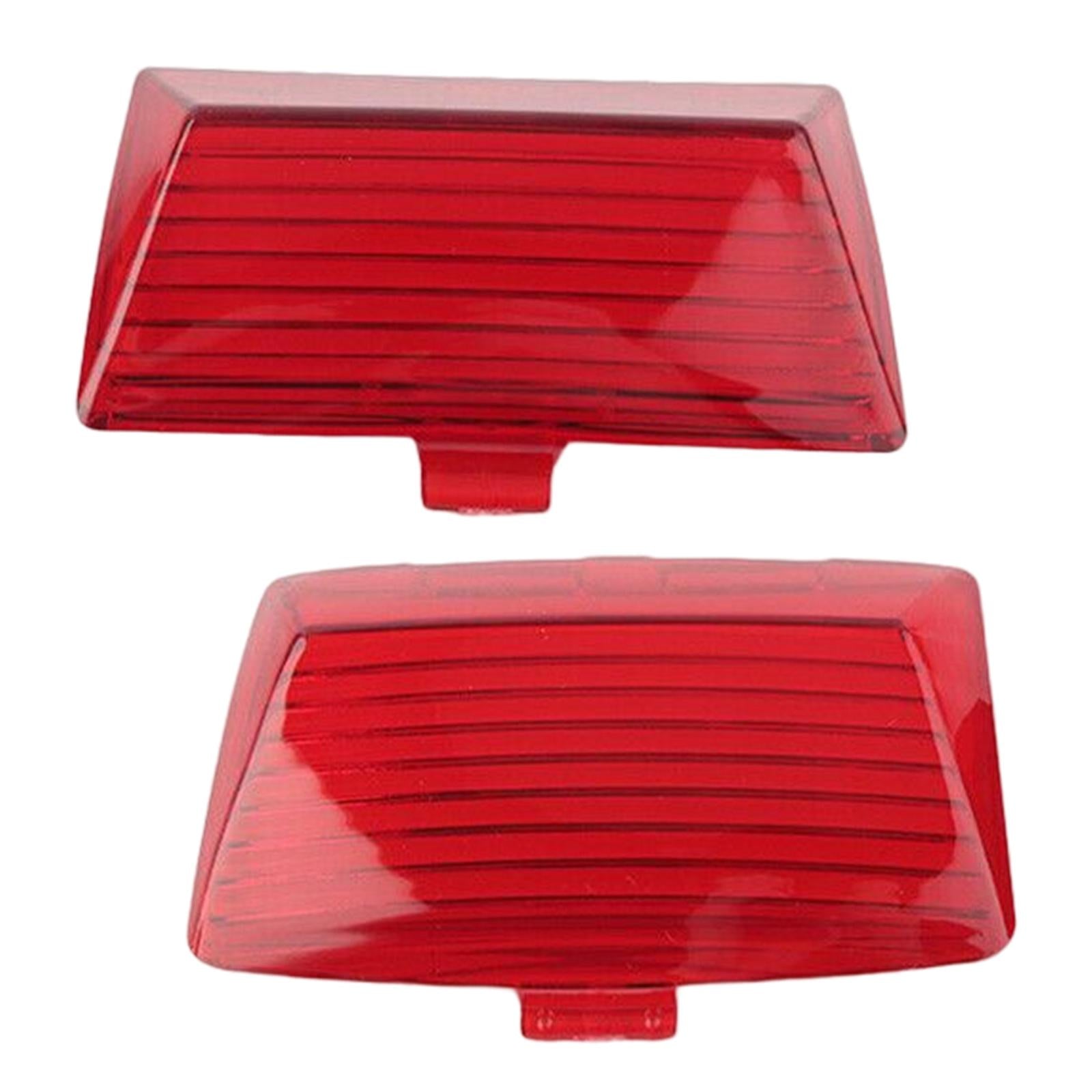 1 Pair Light Lens Cover Fender Tips Mud Guard for Harley Electra Glide Red