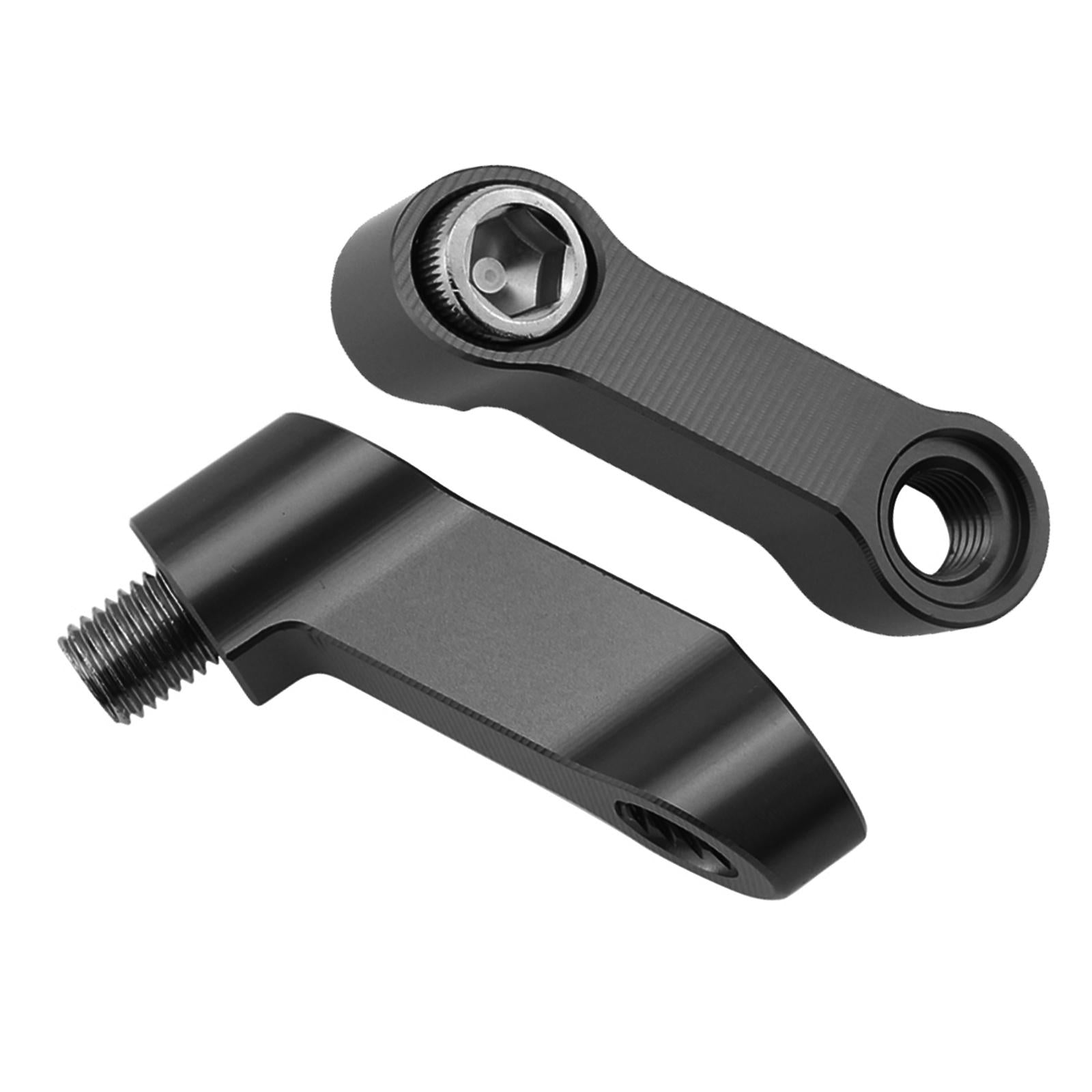 Motorbike Mirror Extender Adapters Aluminum Alloy Replaces for Yamaha Black