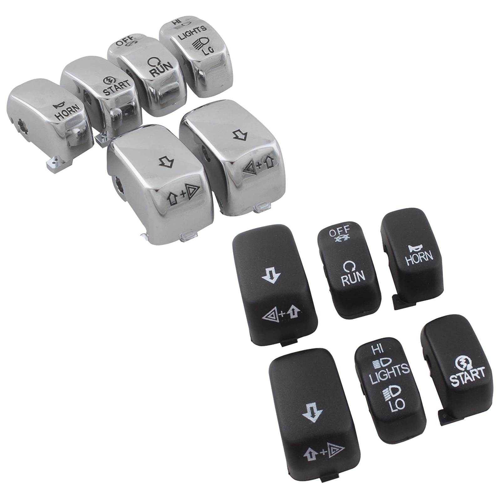 6x Hand Control Switch Housing Spare Parts for Harley Electra Glide Black
