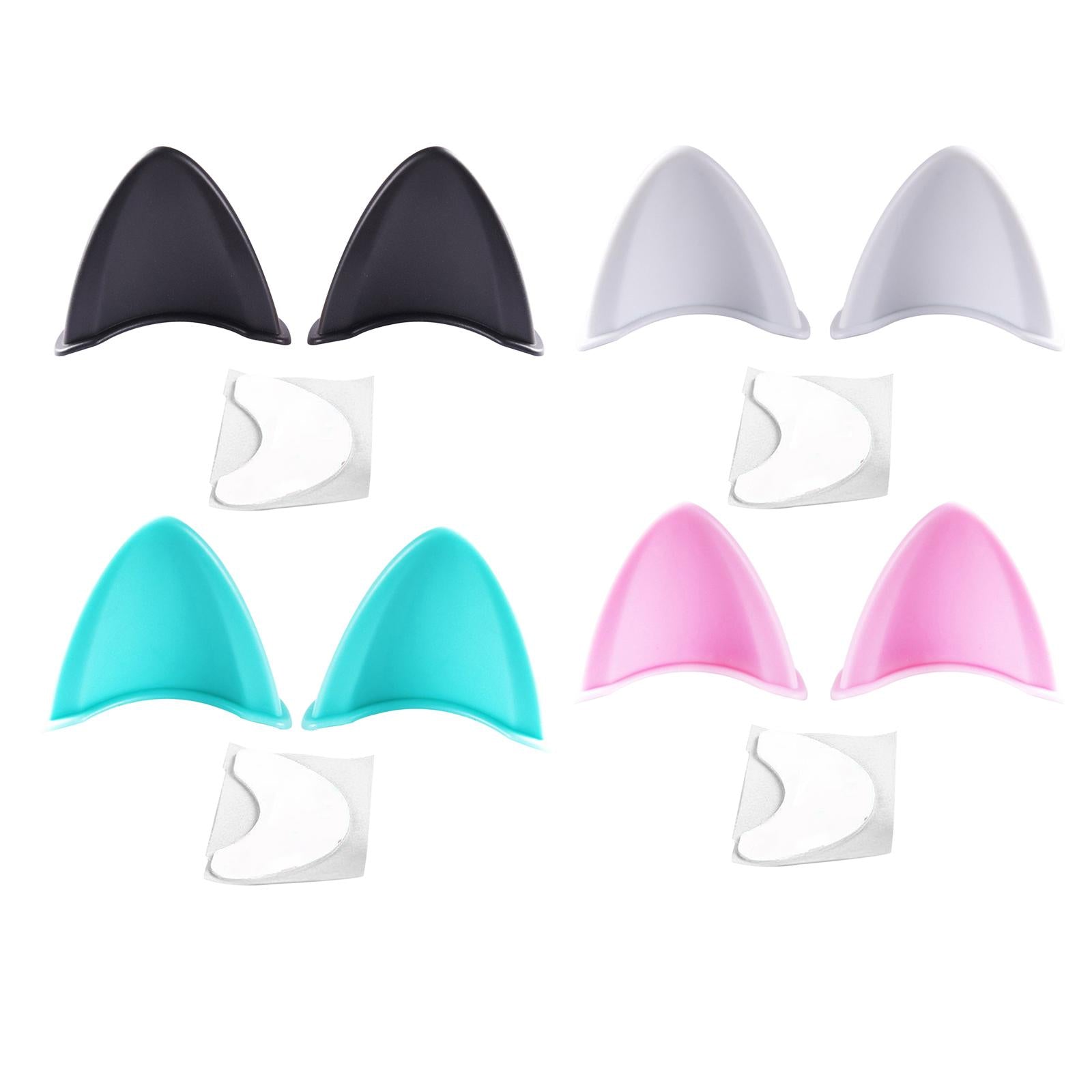 3xHelmet Cat Ears Decoration Interchangeable for Motorcycle Helmets Ski Blue