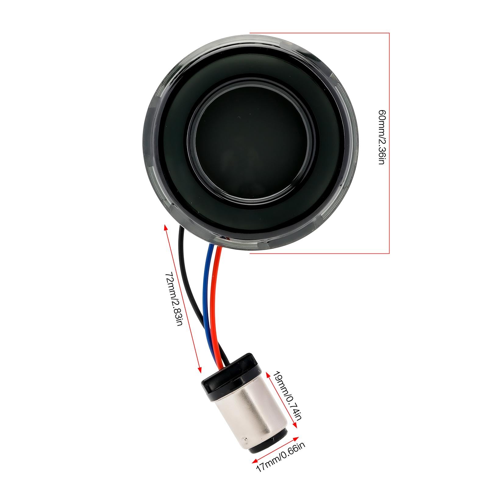 Flashing LED Turn Signal Lights Accessories Replacement for Harley Black Yellow Yellow
