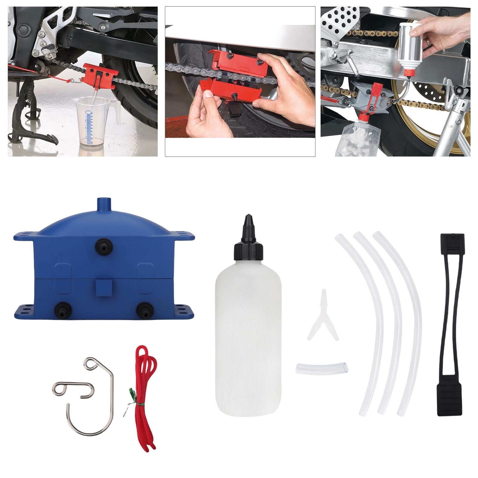 Motorcycle Chain Cleaning Tools Lubricating Kit for Mountain MTB Bikes Blue