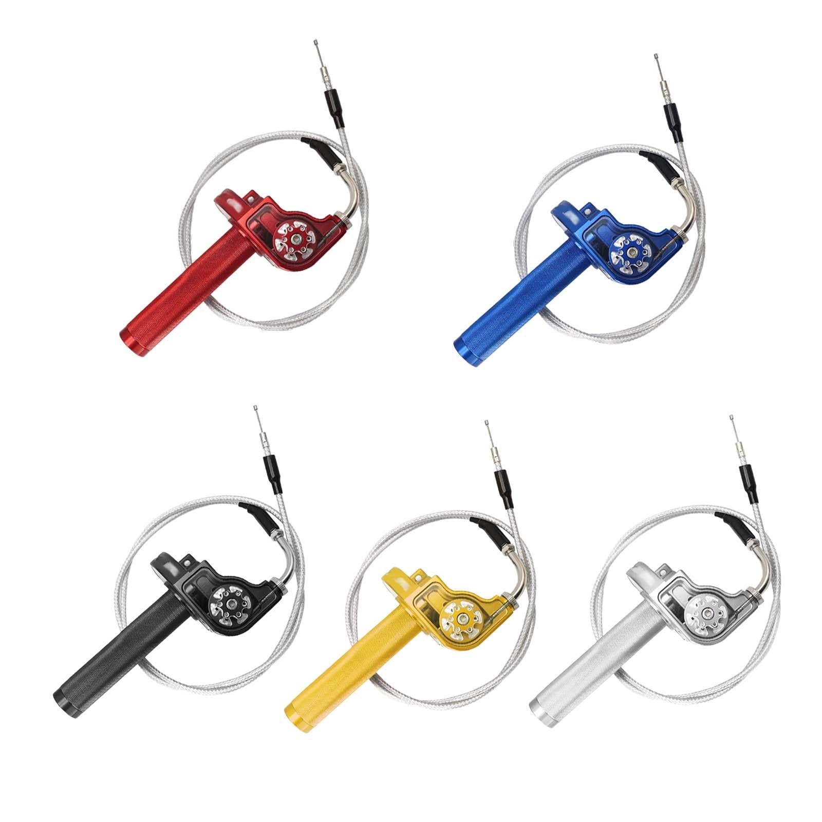 Throttle Grip Accelerator Aluminum Alloy for Motorcycle Easy to Install Red