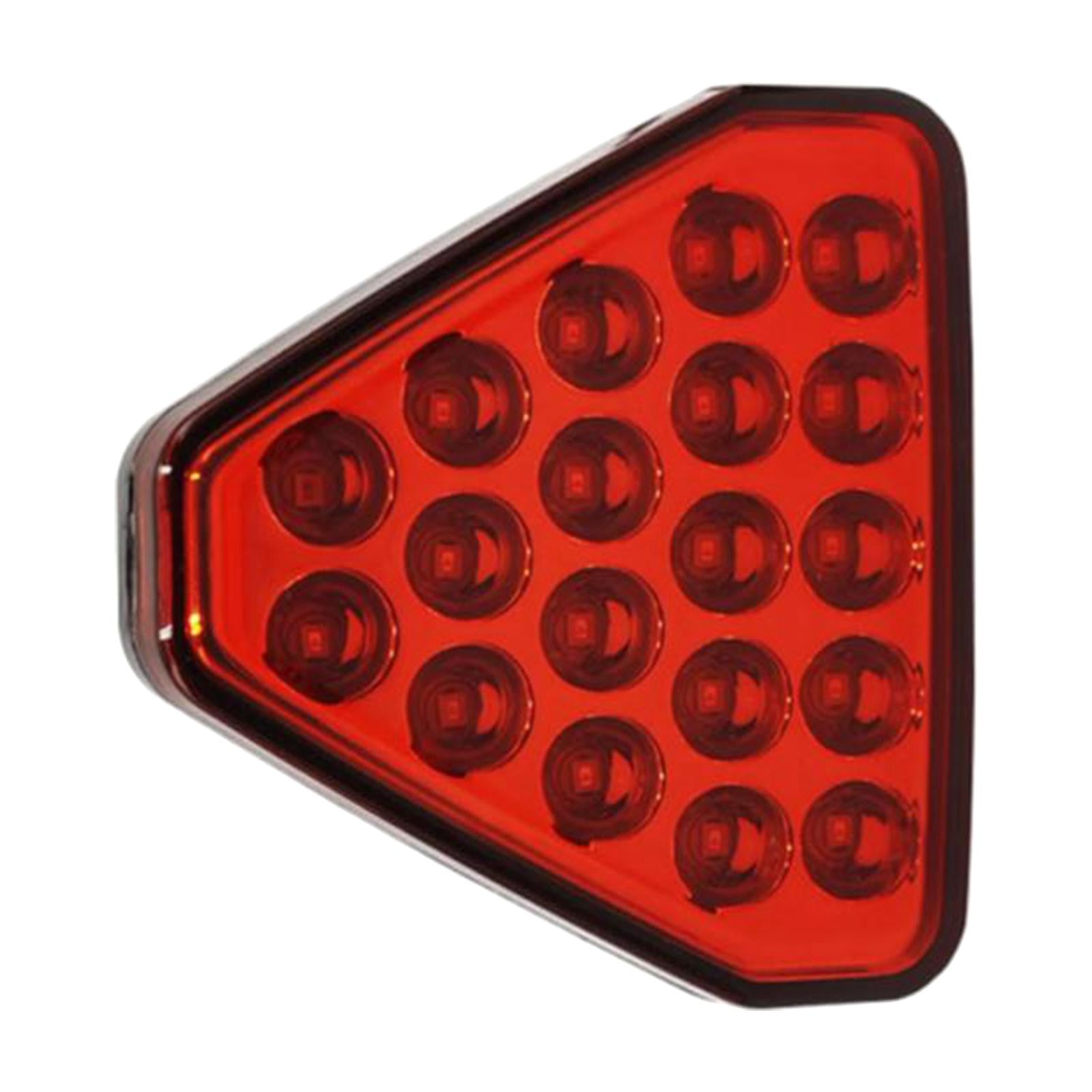LED Flash Light Triangle Blinking Lamp Durable for Van Caravan Red Shell