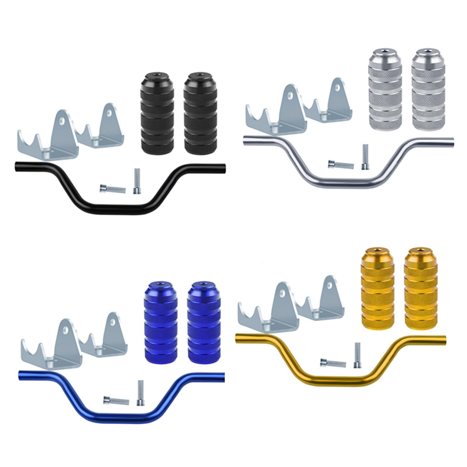 Motorcycle Foot Pegs Pedals Aluminium Alloy for Dirt Bike Scooter Blue