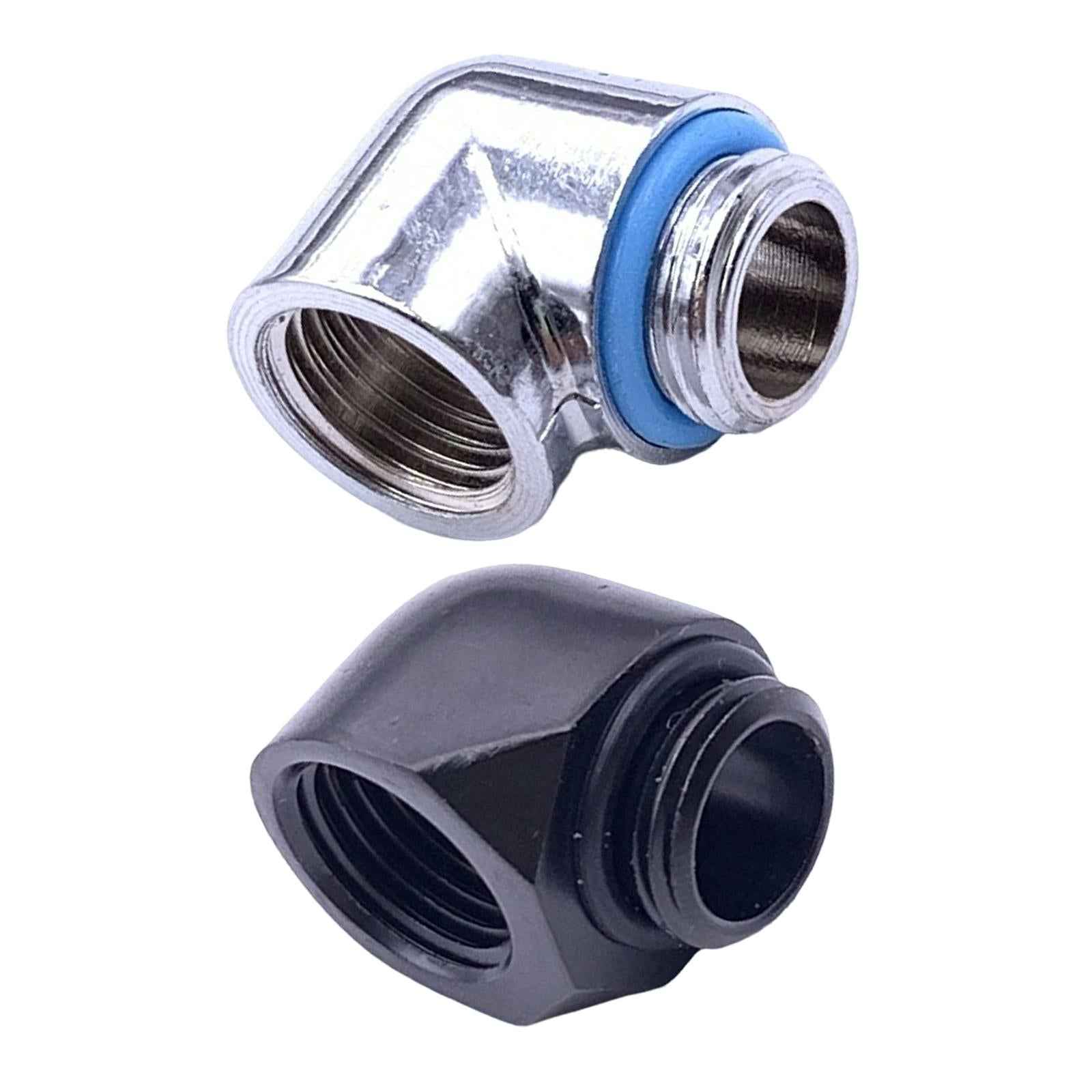 Extender Fitting 90 Degrees for PC Water Cooling System Accessories Silver