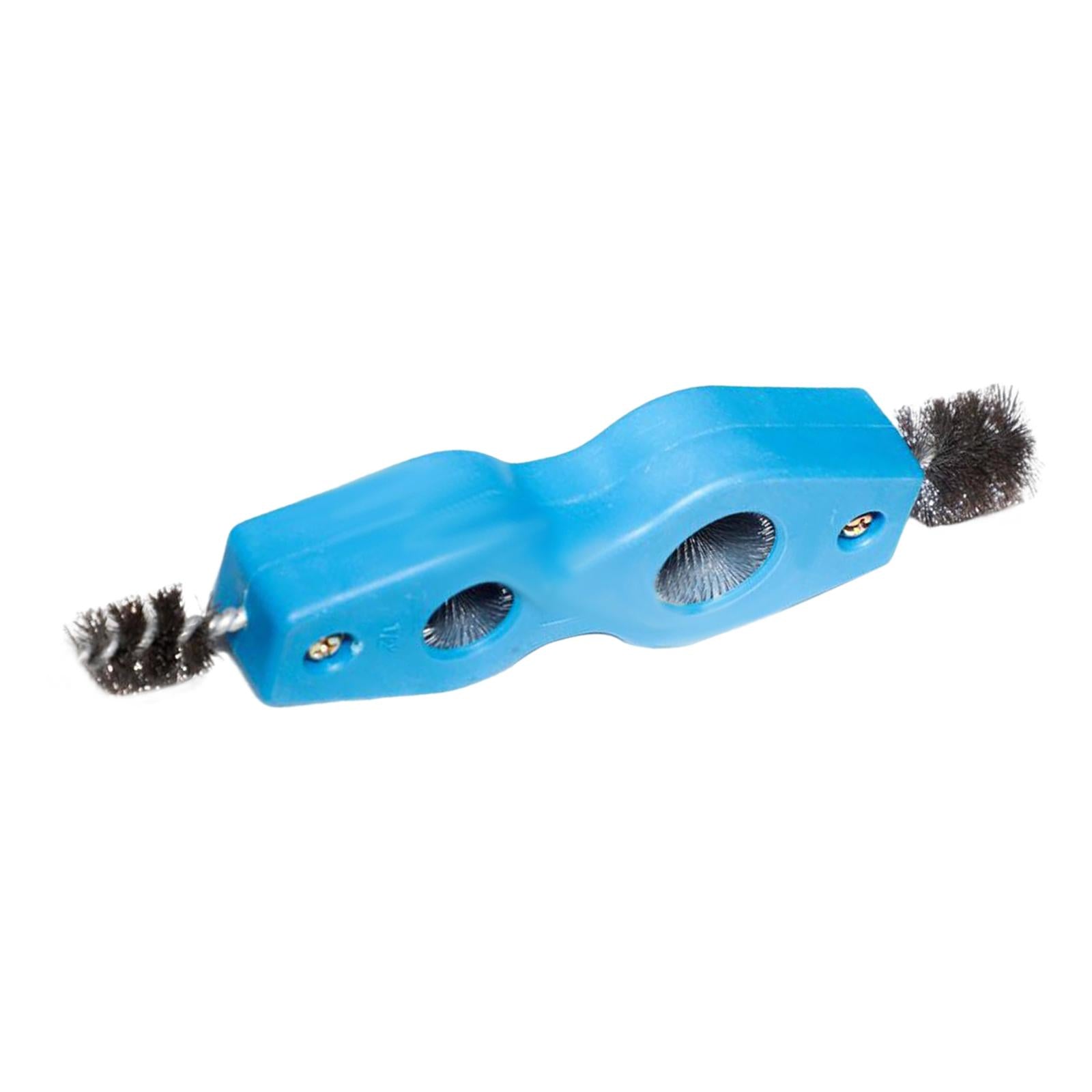 3x4 in 1 Battery Brush Cleaner Cleaning Tool Double Head Fits for Brazing Blue