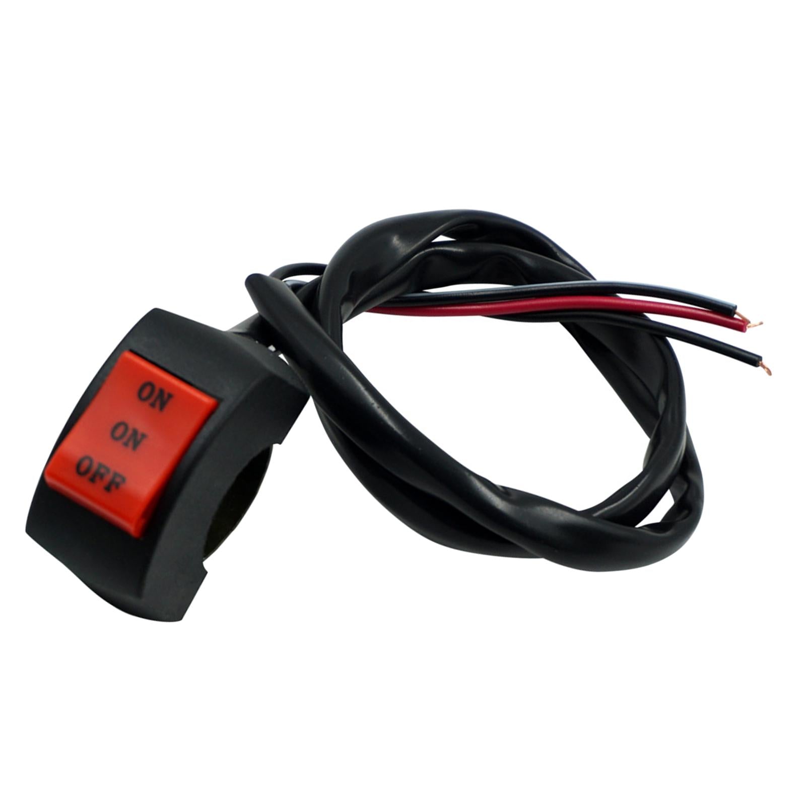 2xMotorcycle Headlight Switch 7/8 inch 22mm Handlebar Toggle Switch