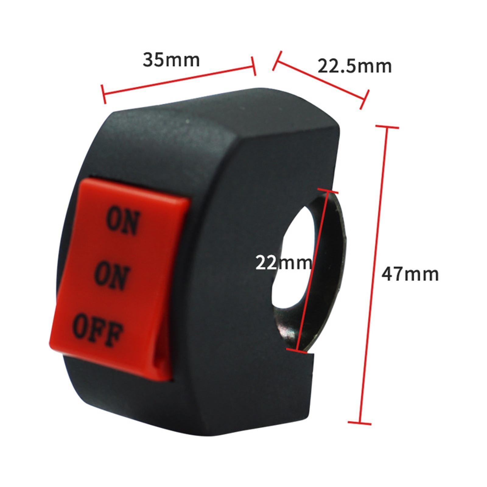 6xMotorcycle Headlight Switch 7/8 inch 22mm Handlebar Toggle Switch