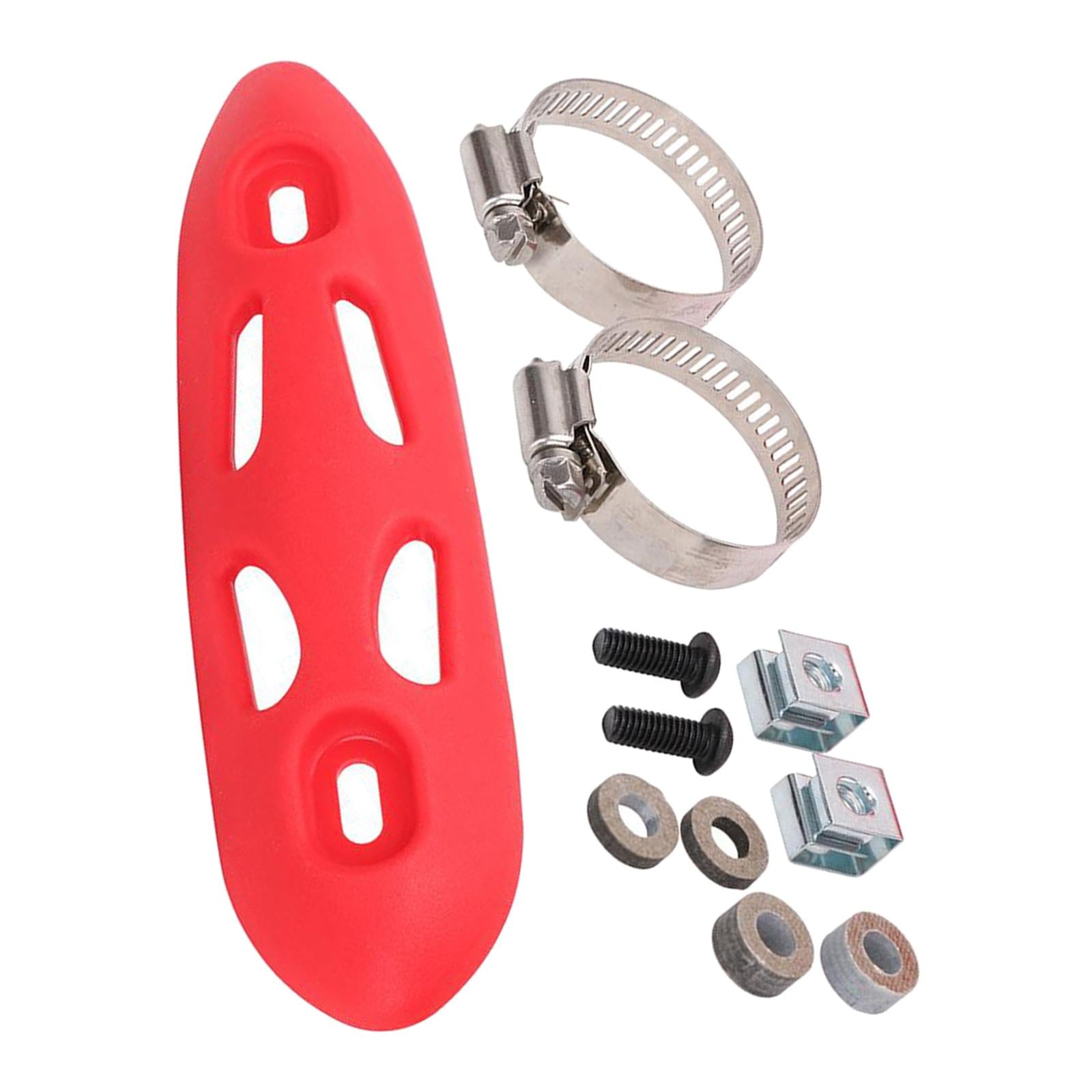 Exhaust Heat Shield Exhaust Pipe Shield for Motorcycle Direct Replaces Red