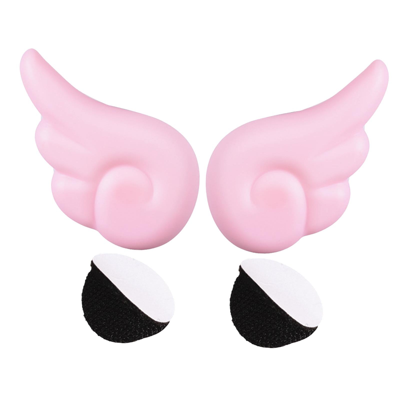 2Pcs Motorcycle Helmet Angel Wing Attachment Fits for Snowboarding Helmet Pink