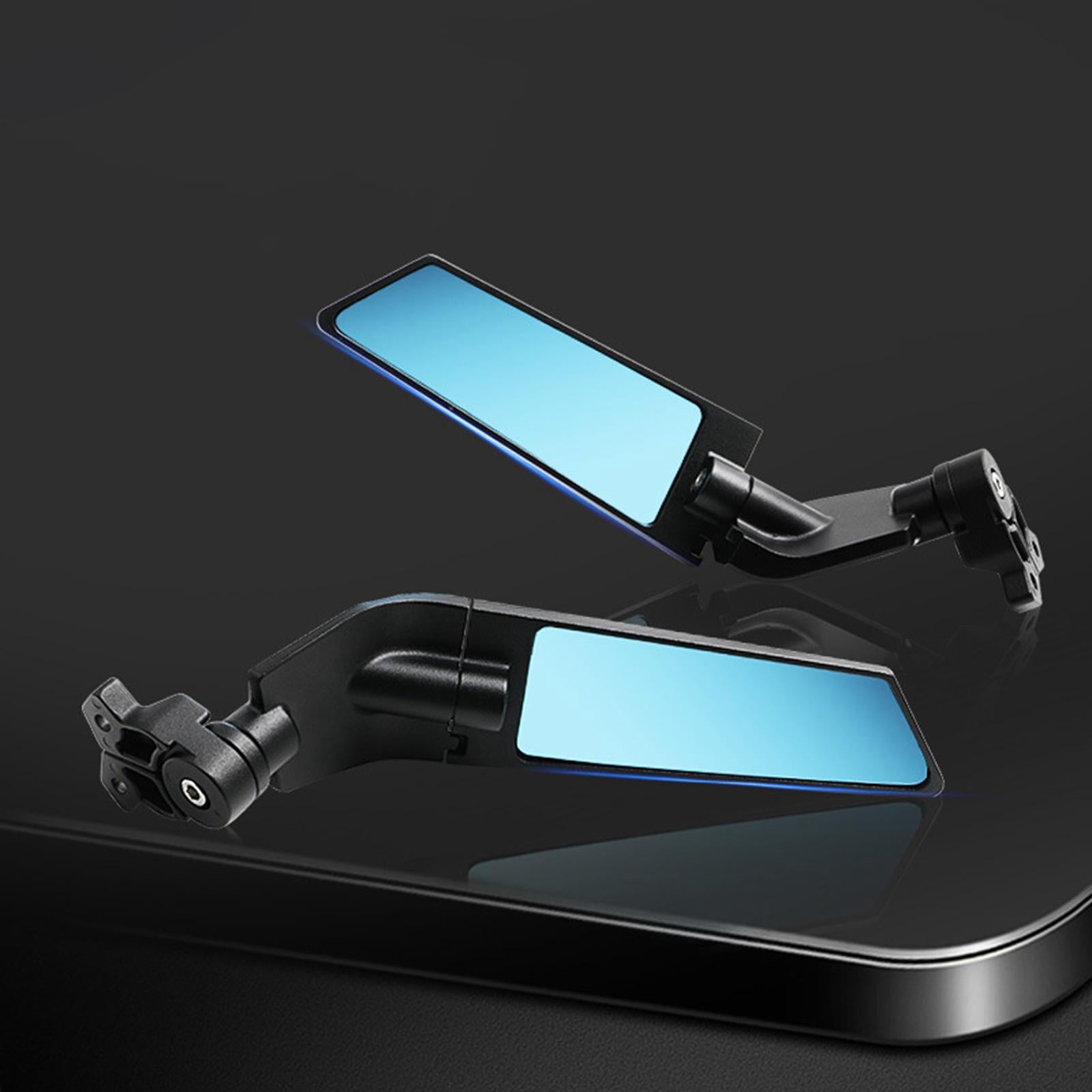 Motorcycle Rearview Mirrors Accessories Aluminum Alloy 1 Pair Blue