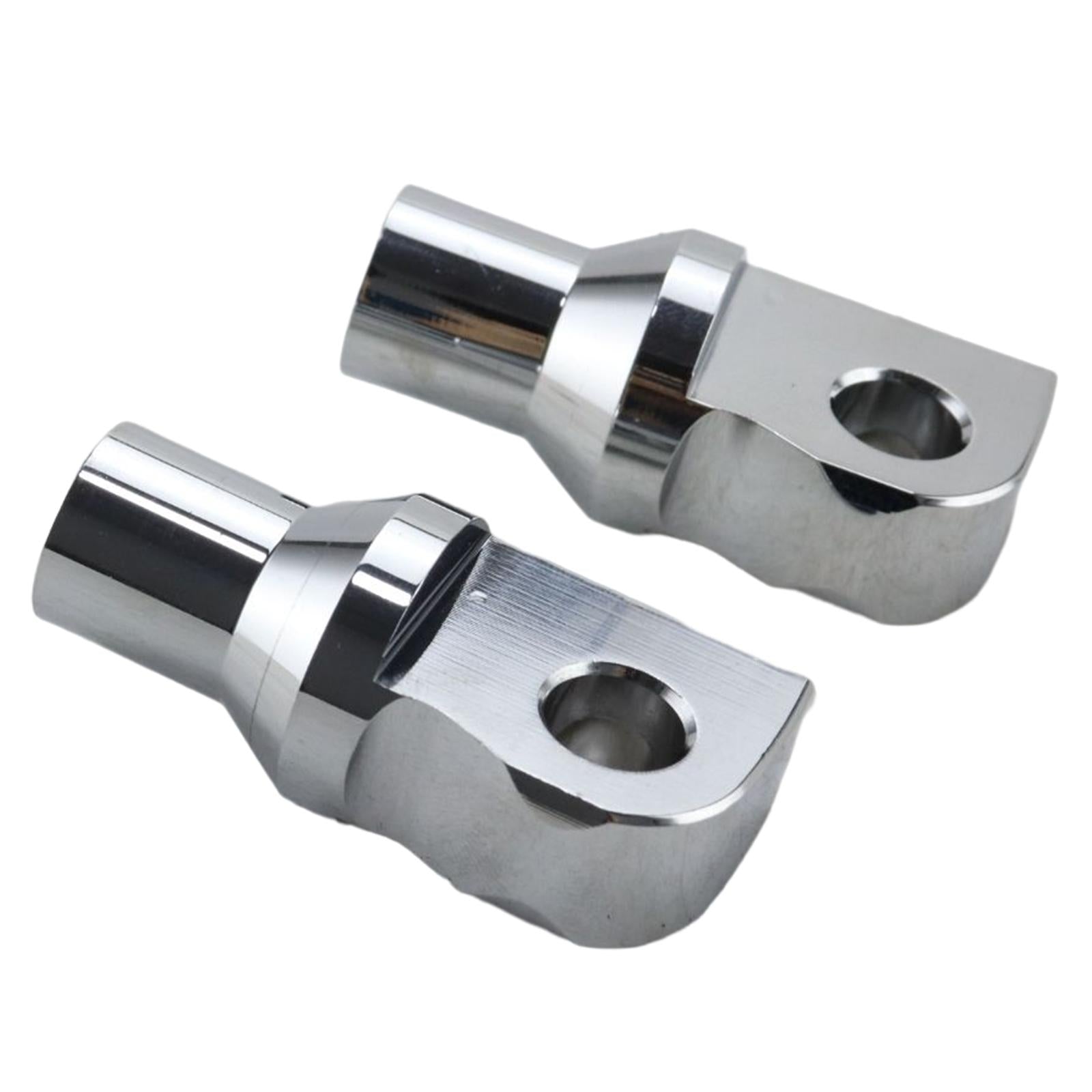 2Pcs Motorcycle Foot Pegs Mounting Bolts Adapter Fits for  Silver