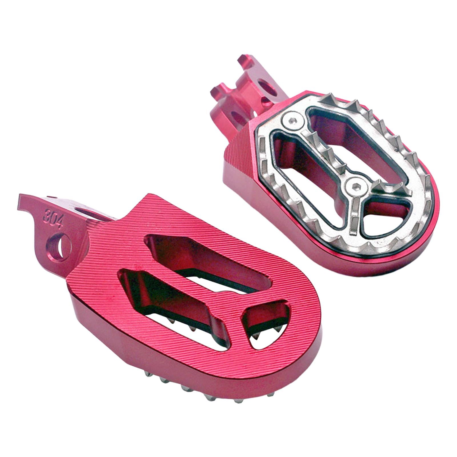 Motorcycle Foot Pegs Replace Widen for off Motorcycle Refitting Red