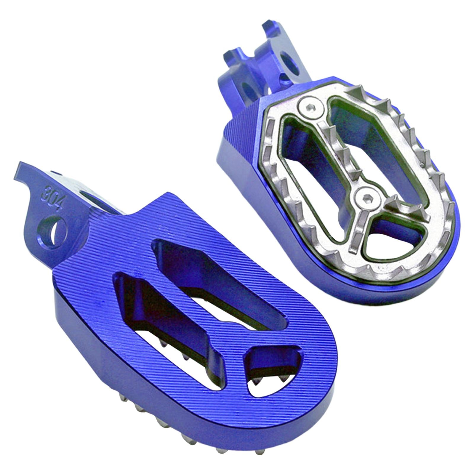 Motorcycle Foot Pegs Replace Widen for off Motorcycle Refitting Blue