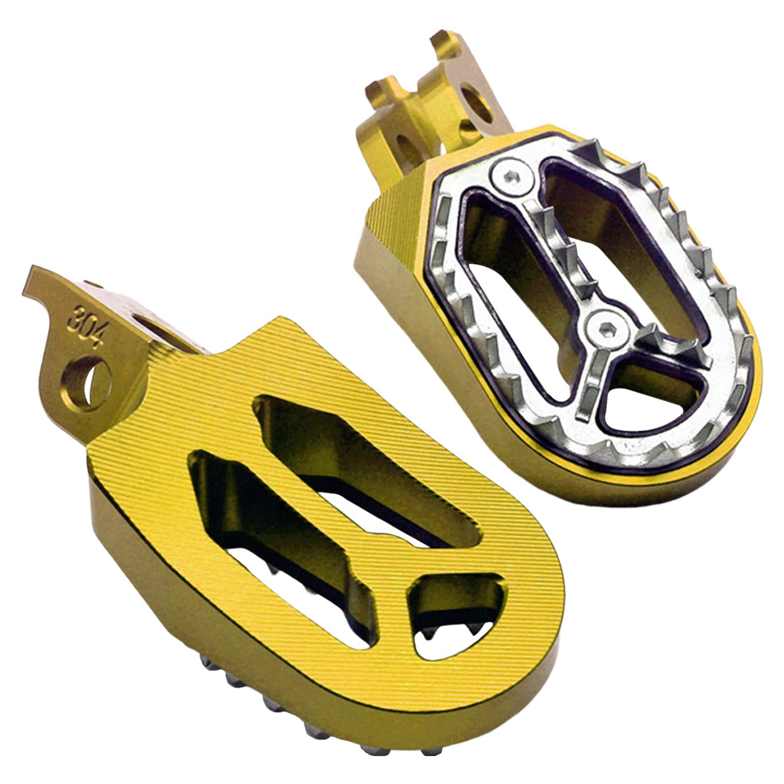 Motorcycle Foot Pegs Replace Widen for off Motorcycle Refitting Gold