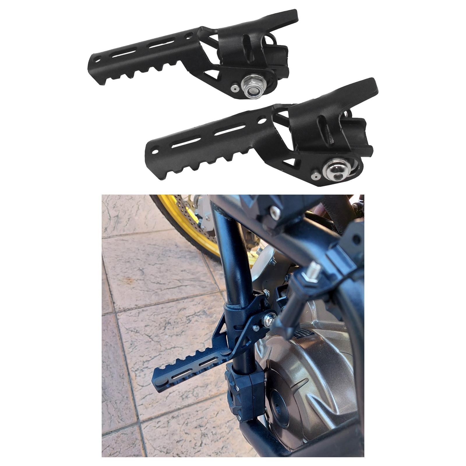 Motorcycle Highway Front Foot Pegs Replacement for BMW R1250GS Durable Black 