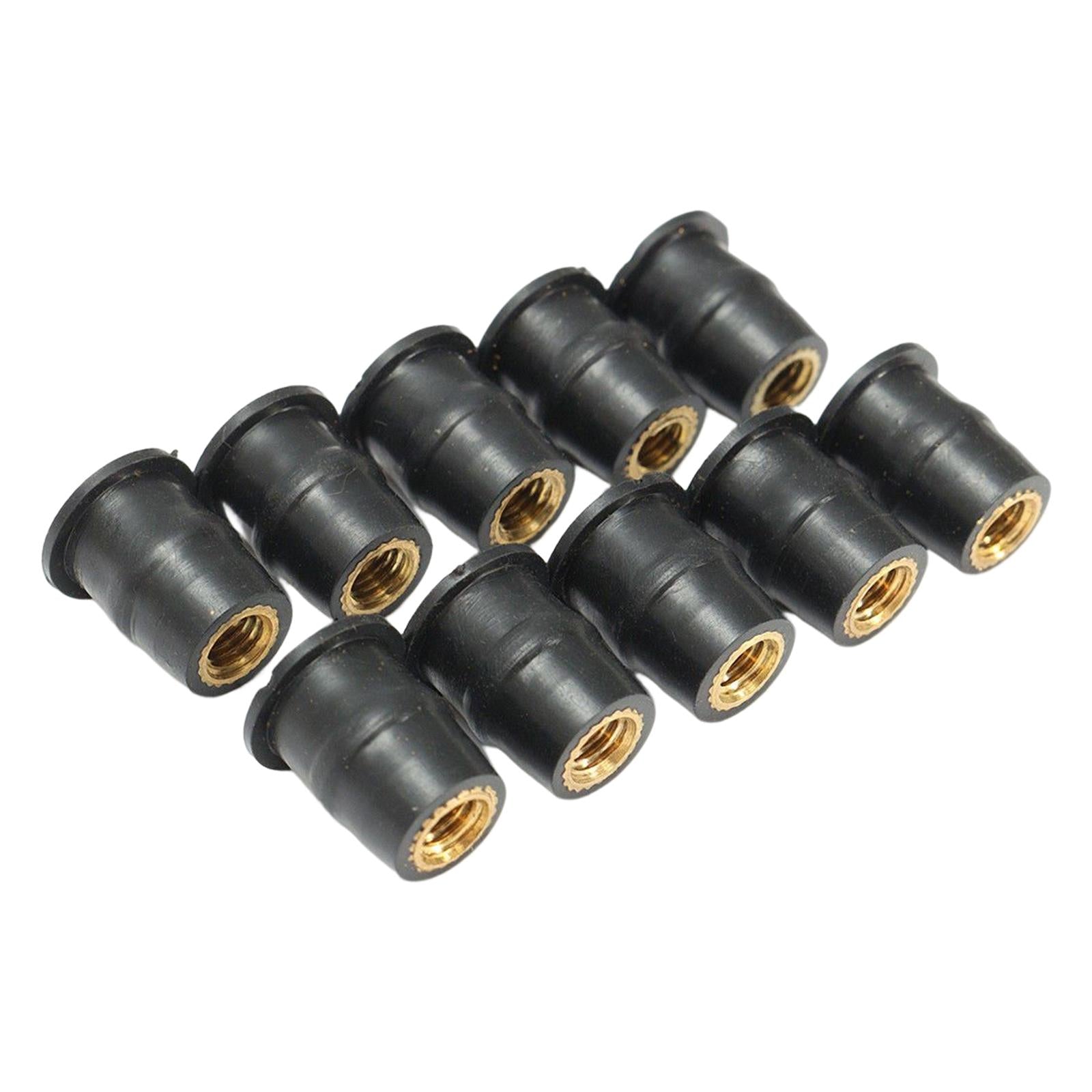 10Pcs M5 Rubber Nuts Windshield Bolts Hardware Replacement for Car