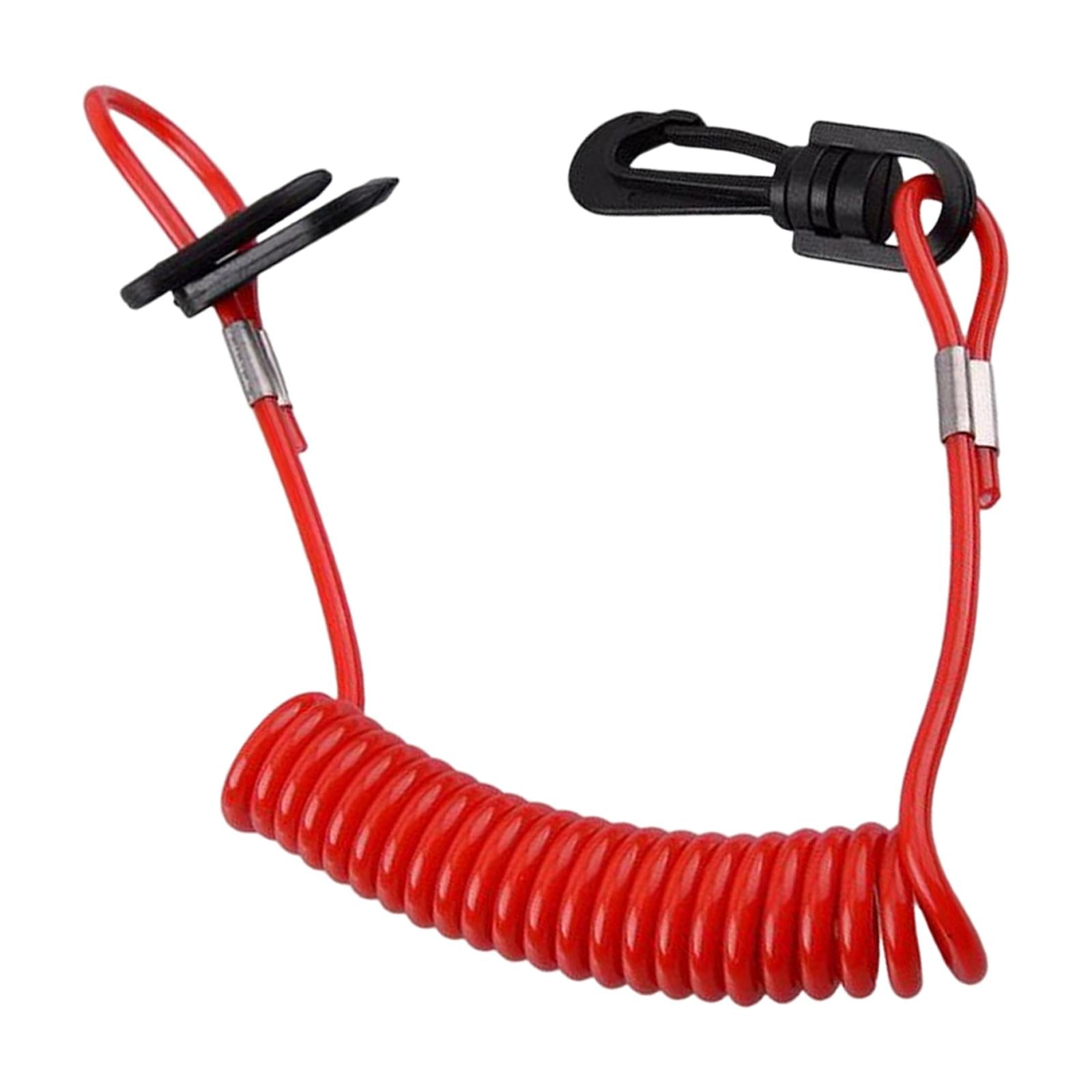 Motorboat Kill Switch Key Lanyard Cord with Clip Hook for Boat Durable