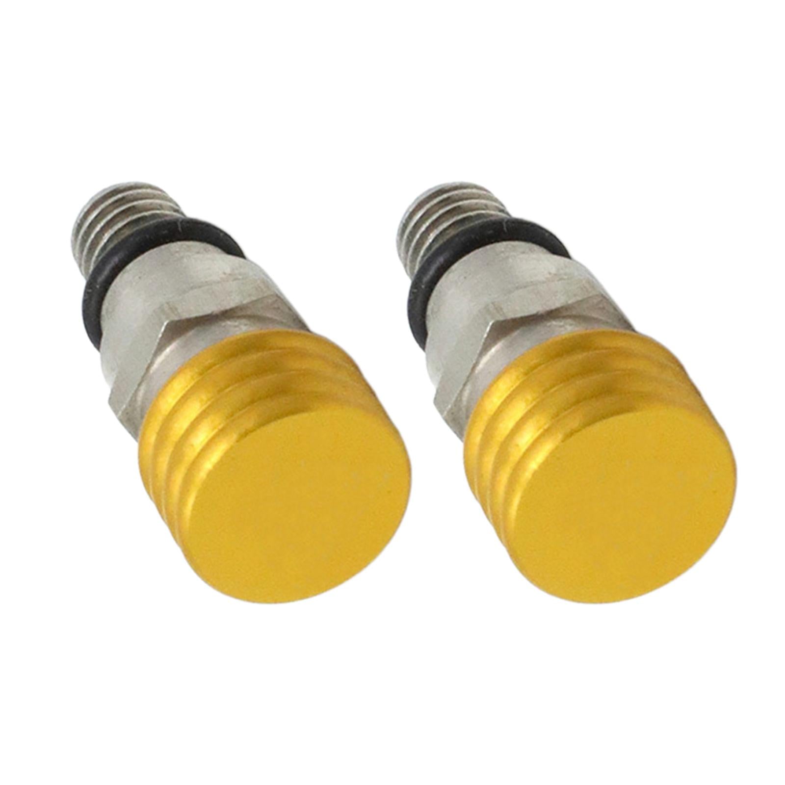 2 Pieces M5 0.8mm Fork Air Bleeder Pressure Valve for Motorbike Durable Gold