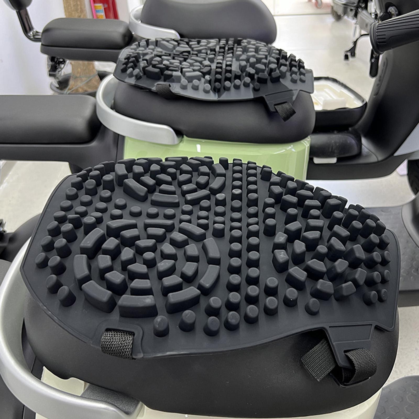 Motorbike Motorcycle Seat Pad Cover Silicone Waterproof Shock Absorption Black