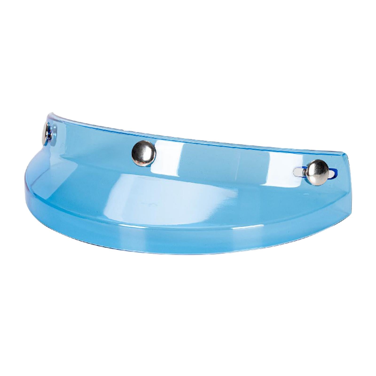 Helmet Visor 3 Snap for Helmets with 3 Buttons Half Helmets Parts Transparent Blue