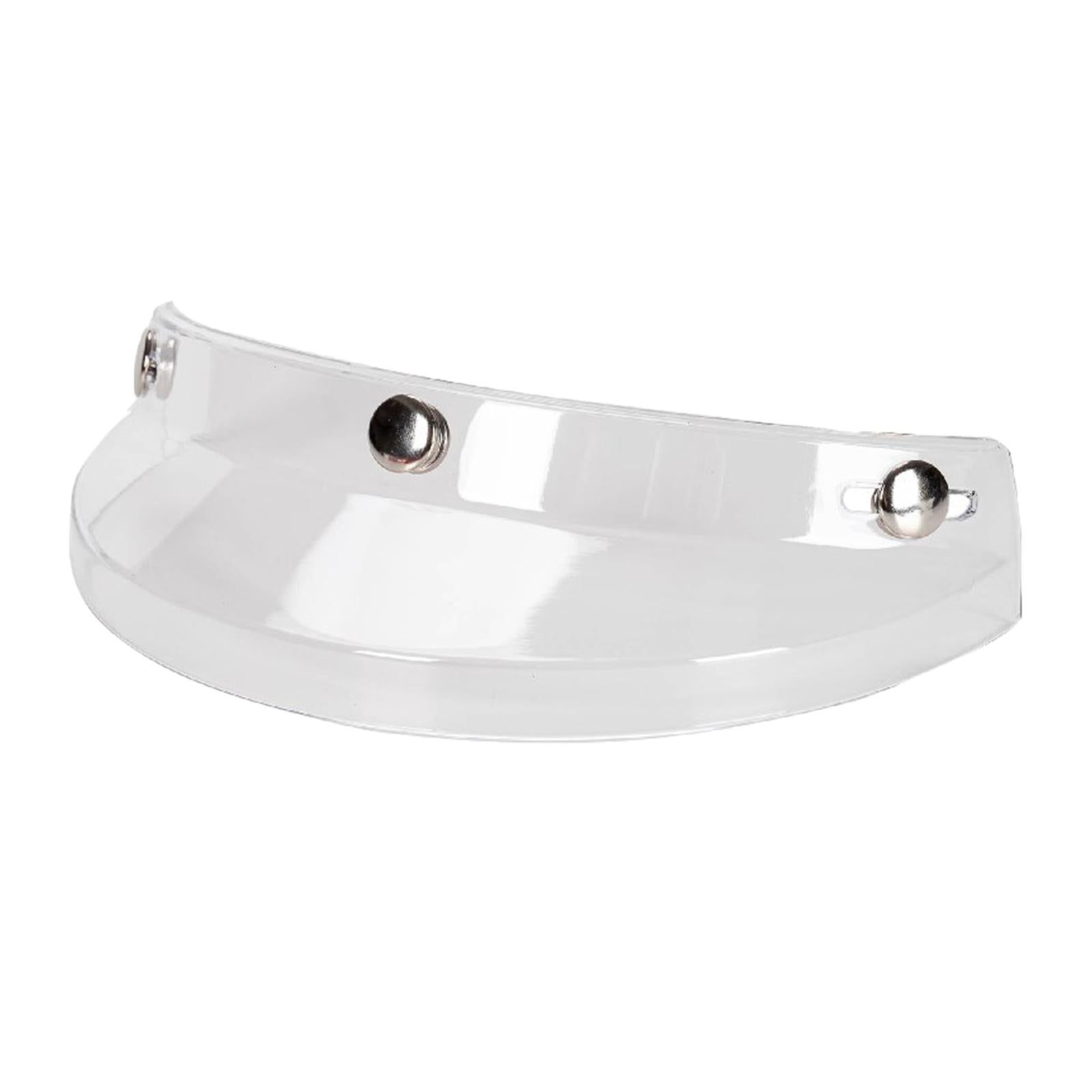 Helmet Visor 3 Snap for Helmets with 3 Buttons Half Helmets Parts Transparent