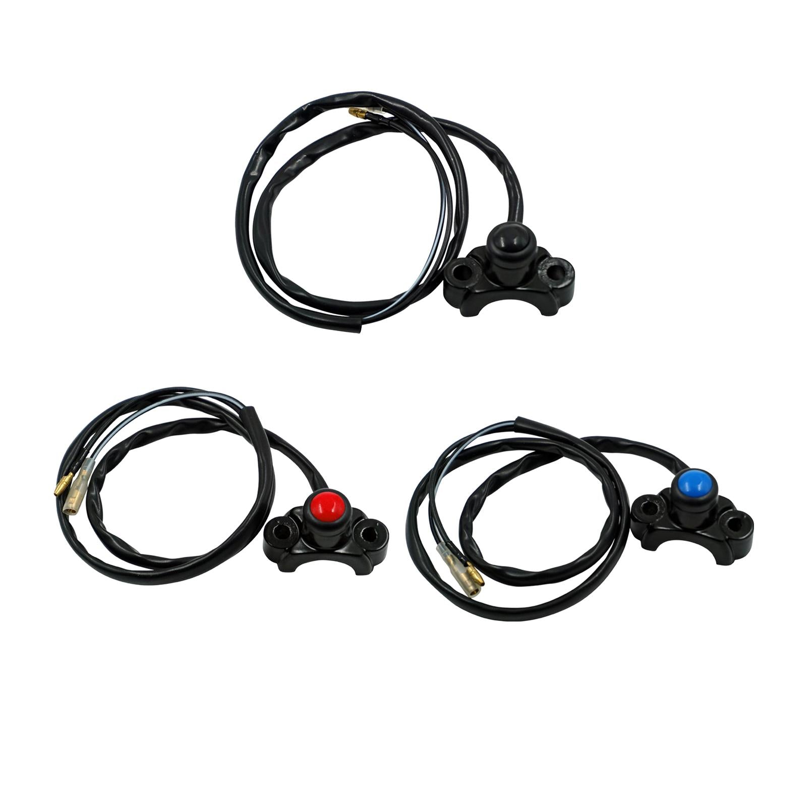 Universal Motorcycle Handlebar Switch for Motorbike Light Bar ATV Black