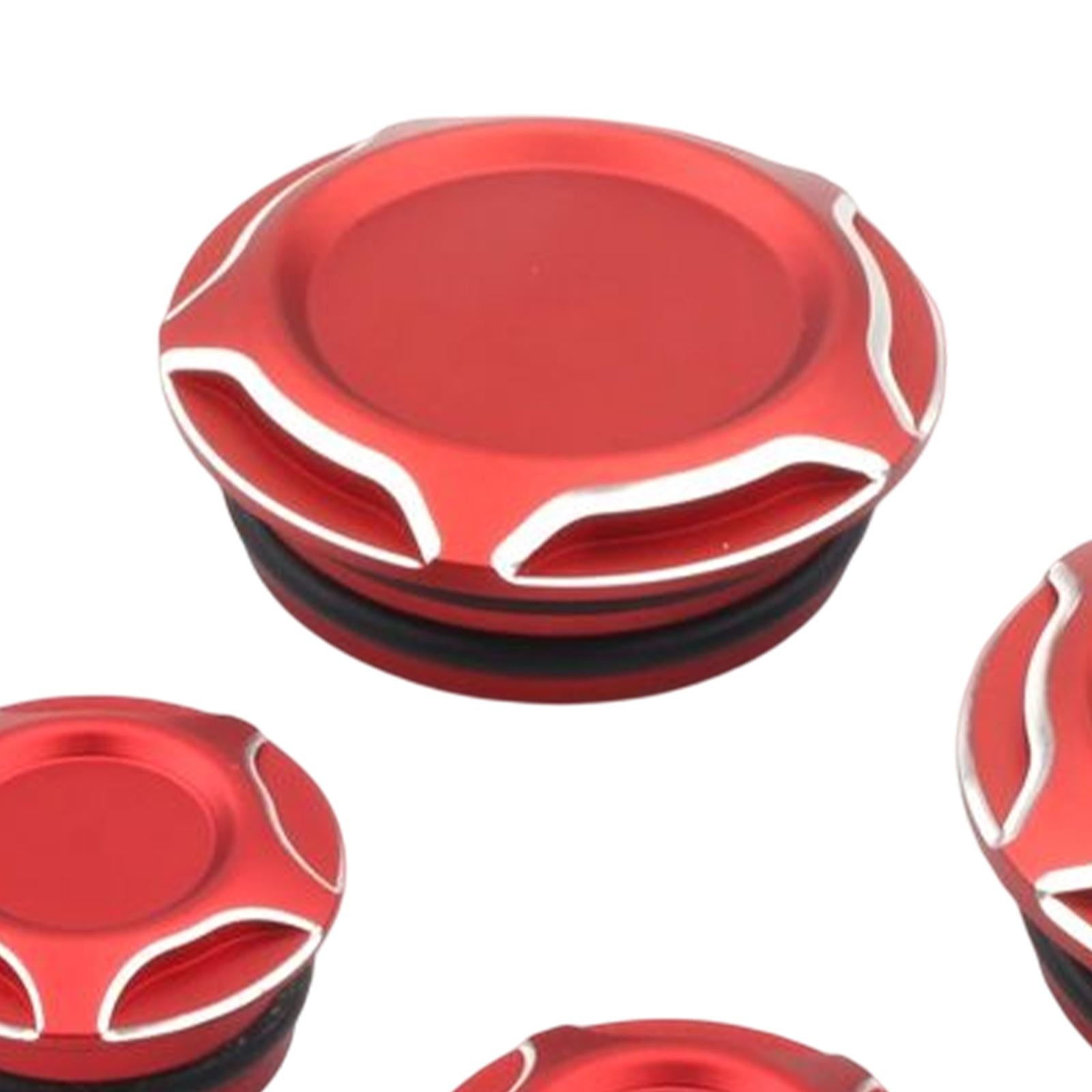 4 Pieces Motorcycle Frame Hole Cap Cover for Ducati Scrambler 400 800 Red