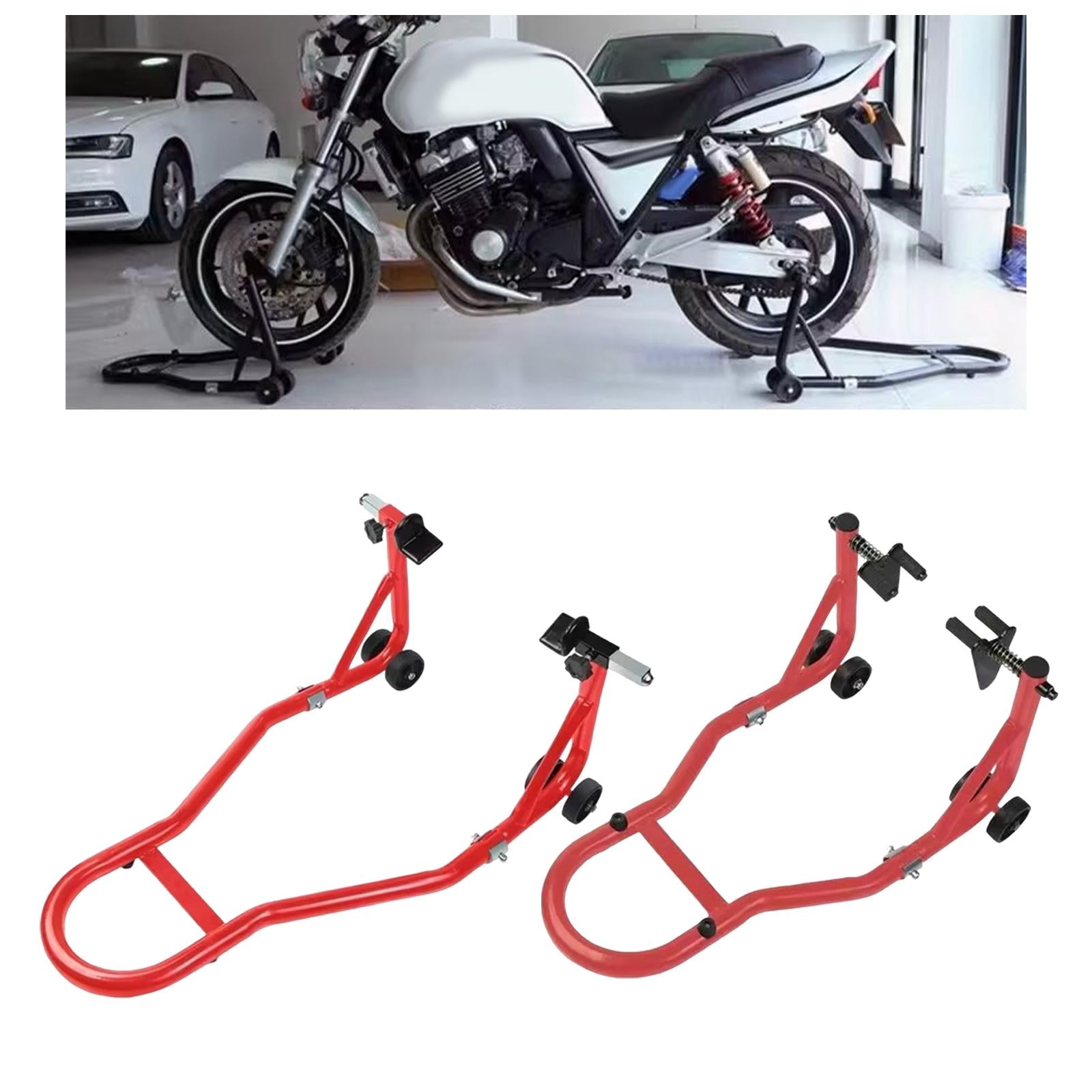 Fork Lift & Swingarm Spool Wheel Motorcycle Stand for Motorcycyle front