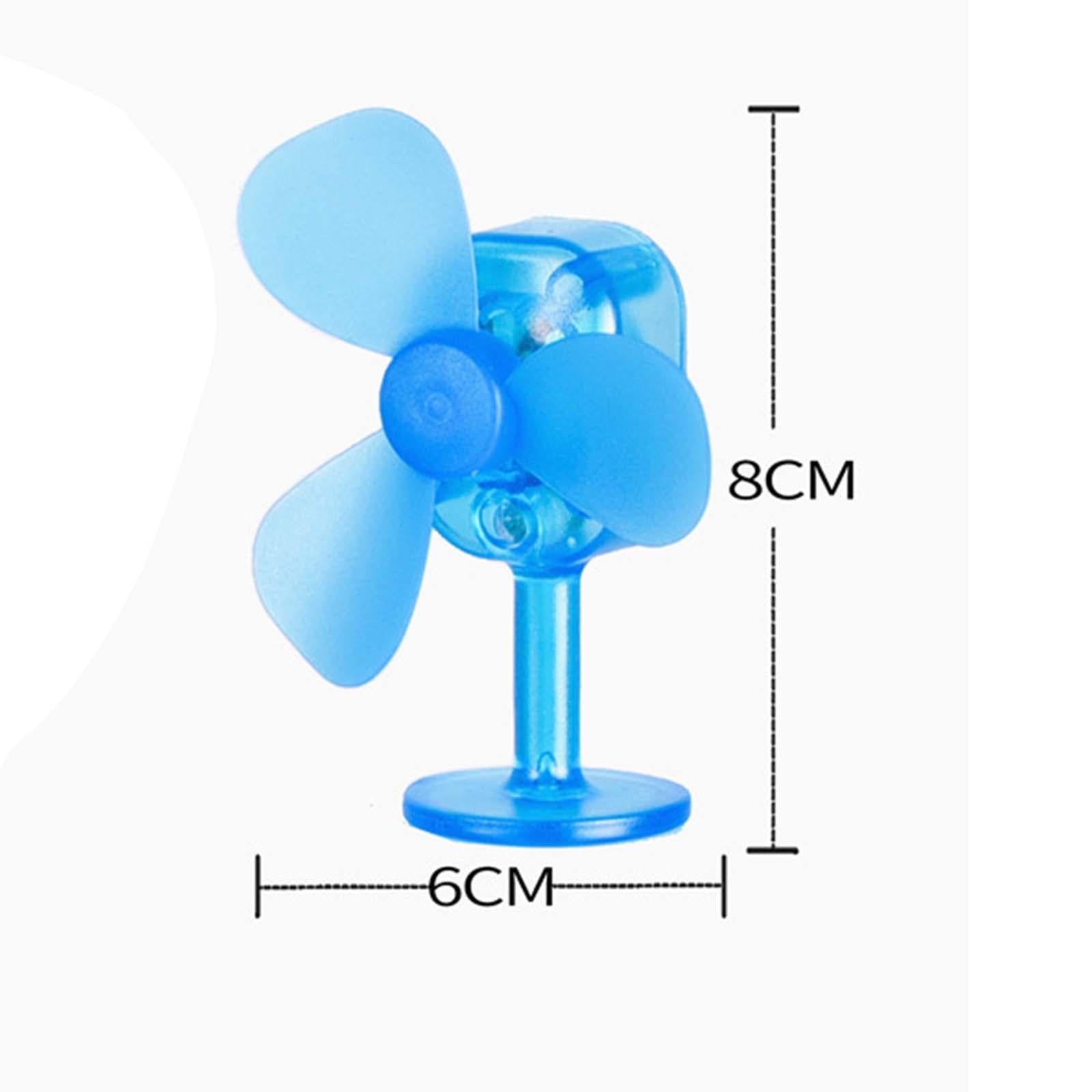Wind Powered Luminous Small Fan Styling for Motocross Ornaments Parts Blue 