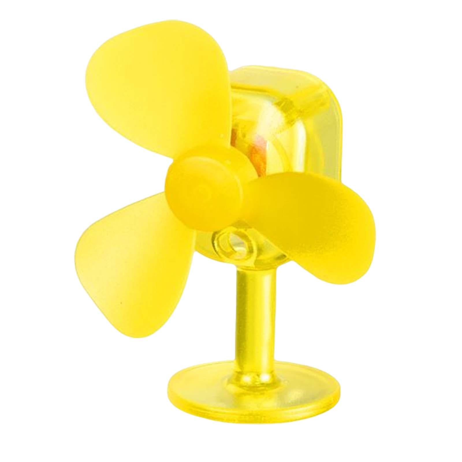 Wind Powered Luminous Small Fan Styling for Motocross Ornaments Parts Yellow