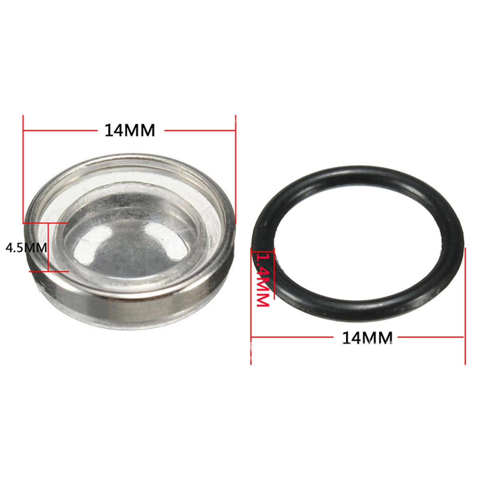 Oil Pump Sight Glass Universal Gasket Repair Parts for Motorcycle 14mm