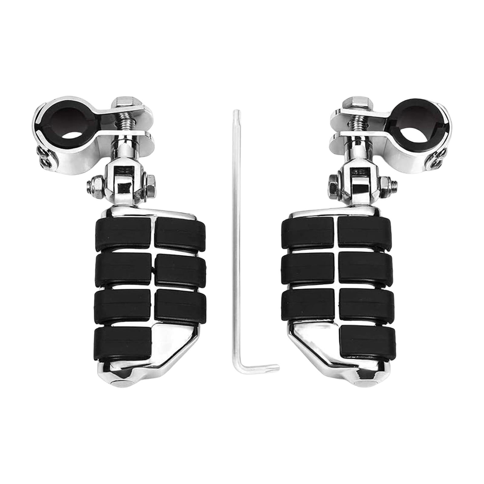 Universal Mount Motorcycle Modified Foot Pegs Parts Foot Rest Argent 